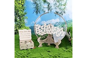 Tree with Leaves Rustuc Drop Wedding Guest Book Alternative