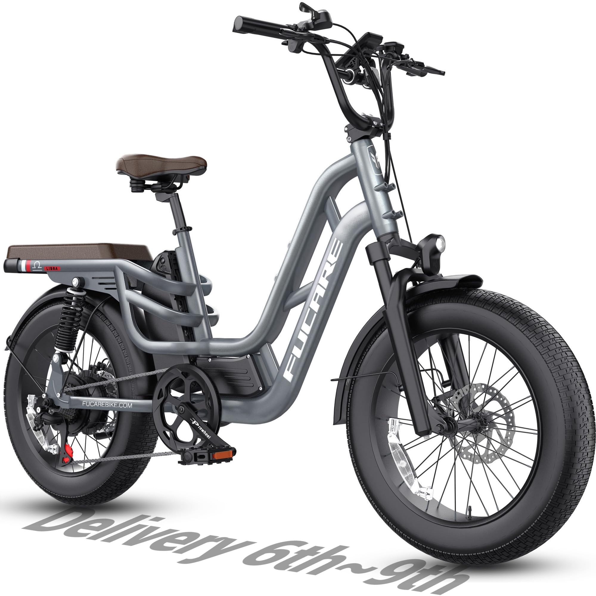 Libra 1200W Electric Bike for Adults 32MPH 48V 20Ah LG Battery EBike 80 Miles Range, Full Suspension 20"×4.0" Fat Tire Adult Electric Bicycles, 400 lb Capacity, Hydraulic Brakes, UL Certified