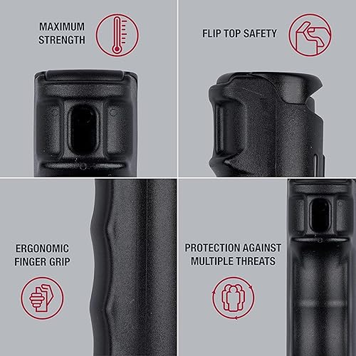 Miniatura 2 de Nimrod's Wares Sabre Pepper Gel 12 pies 25 explosiones agarre autodefensa llavero clip F15-BUSG-02-NY paquete con paño de microfibra