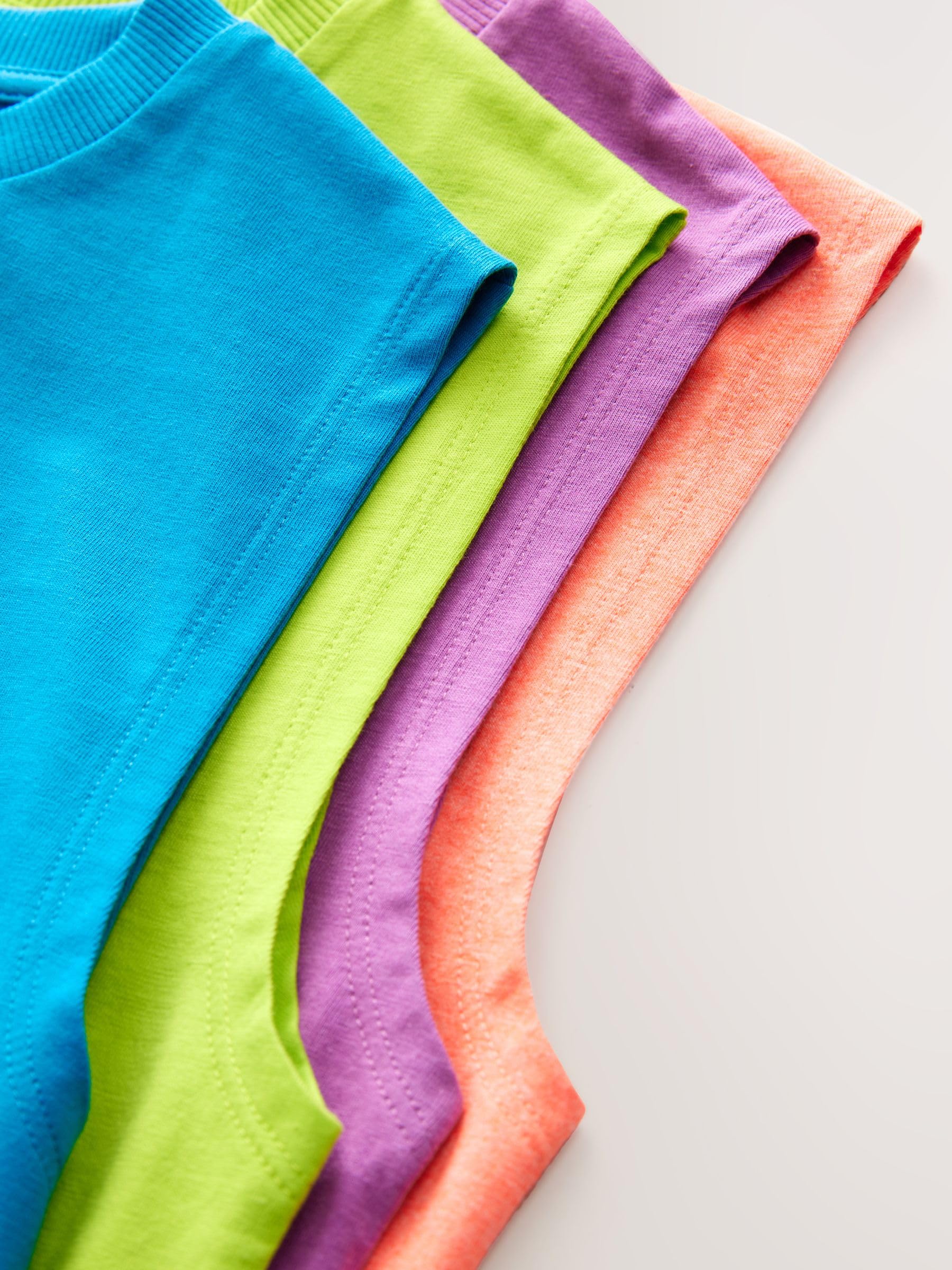NEXT Niños Pack de 4 Camisetas sin Mangas flúor