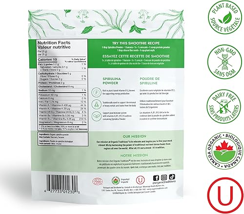 Miniatura 2 de Organic Traditions Polvo de espirulina - 5.3oz