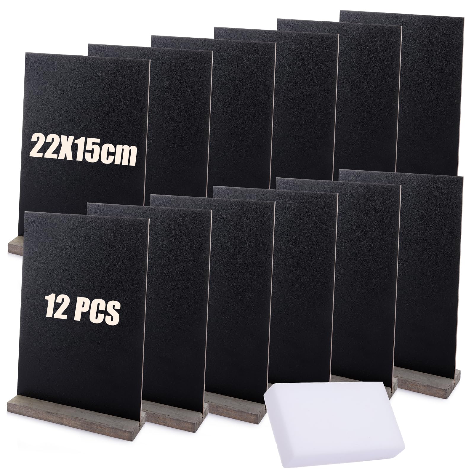 DAJAVE 12 Pcs 22x15cm Mini Chalkboard Signs