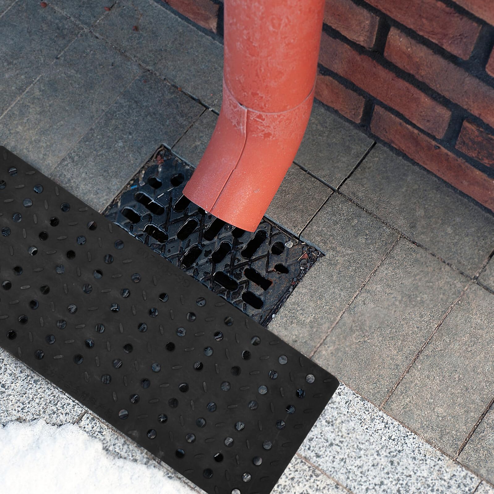 Solidny plastikowy ruszt odpływowy - wymienna osłona kanalizacji kuchennej materiał kompozytowy do drenażu na zewnątrz i restauracji wydajne rozwiązanie do zarządzania wodą