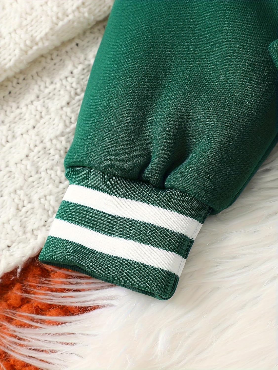 JOLYSHILD Boy's Sweatsuits 2 Piece Letter Printed Long Sleeve Varsity Jackets and Jogger Sweatpants Outfits 4-12Y - Image 5