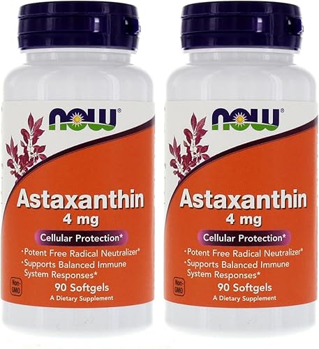 Astaxantina 4mg 90Cápsulas blandas Cellular protección Pack de 2