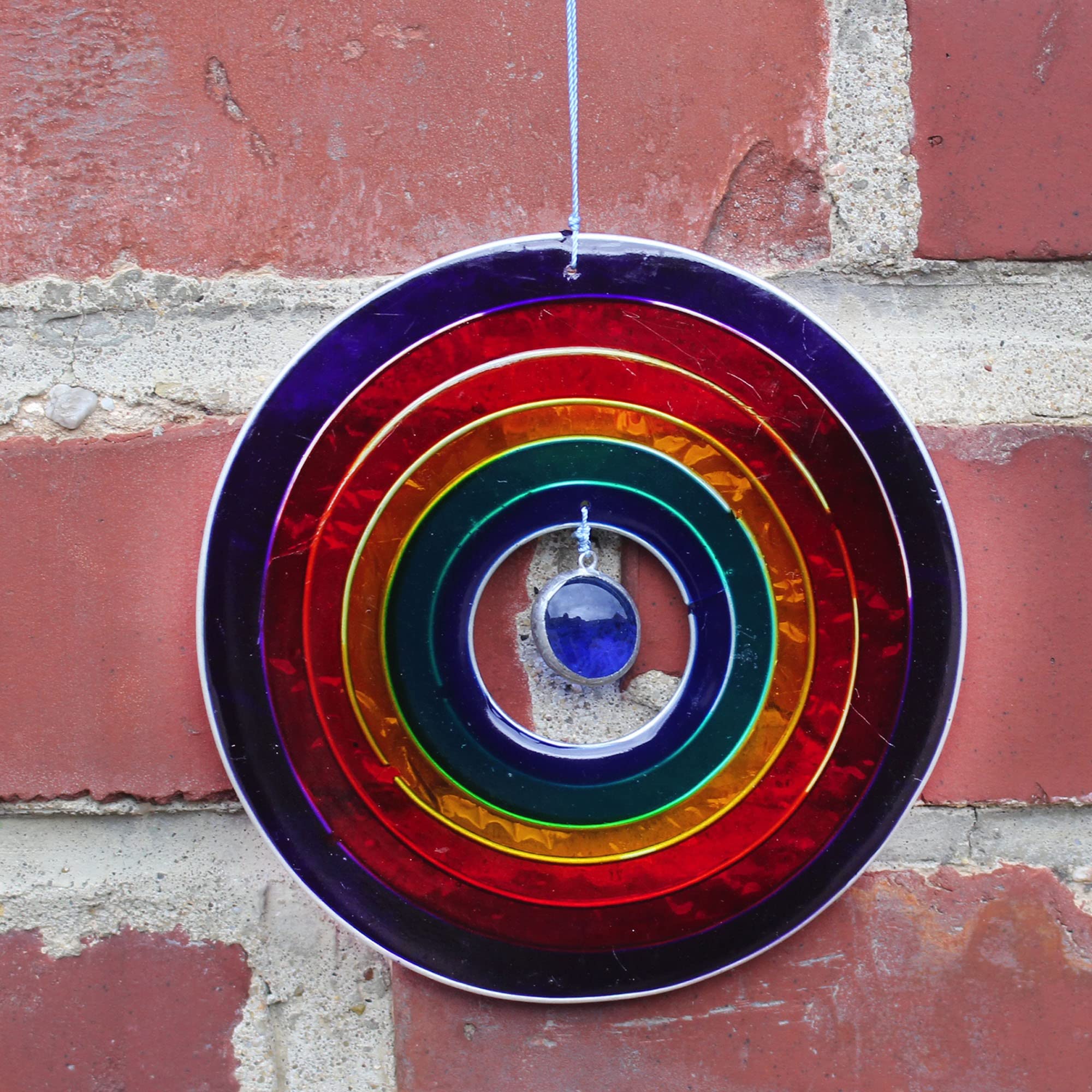 Handmade Resin Mandala Sun Catcher – Window Decoration In Red, Orange, Yellow, 14 Cm Diameter - View #6