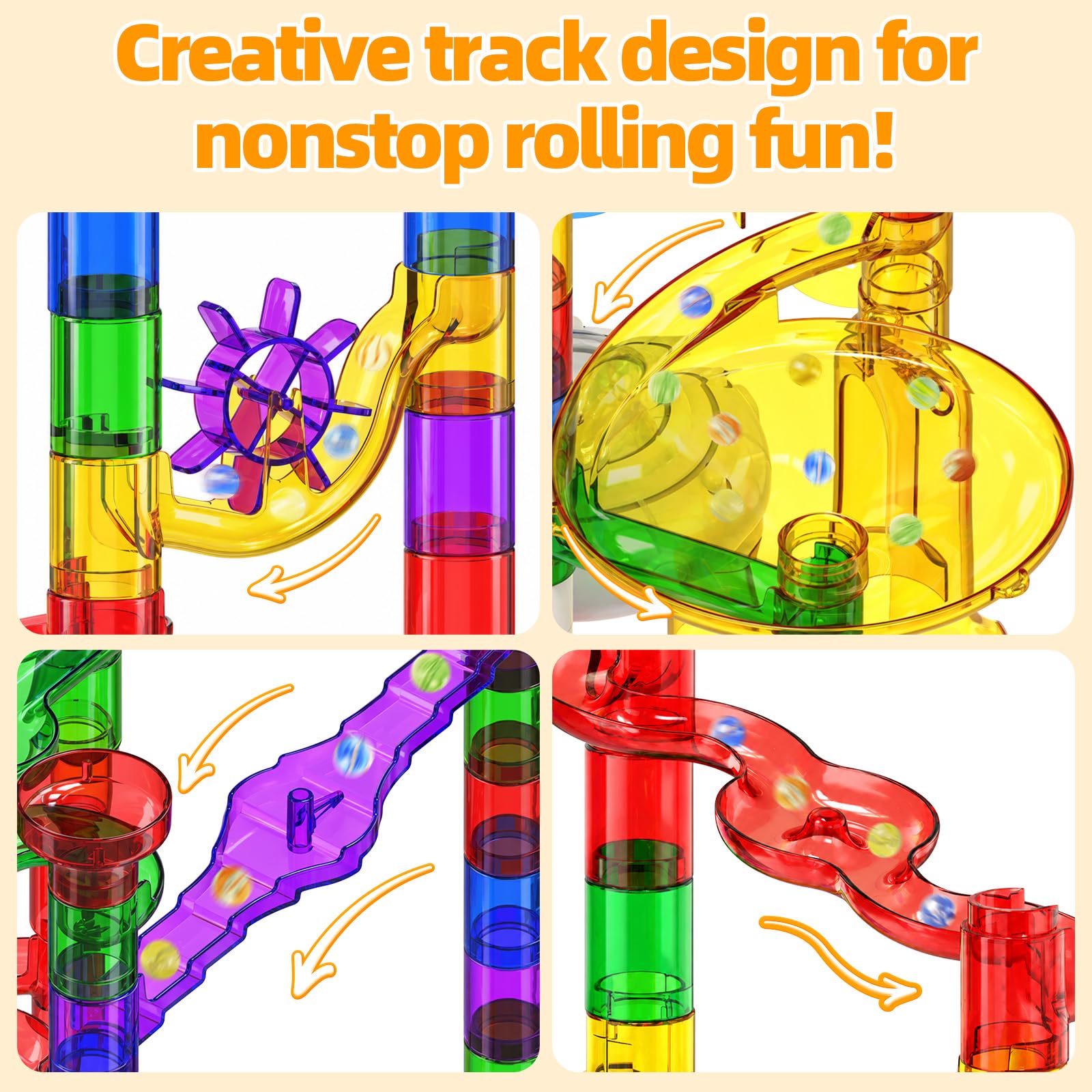 Marble Runs for Kids - 153 Pcs Maze Track -6