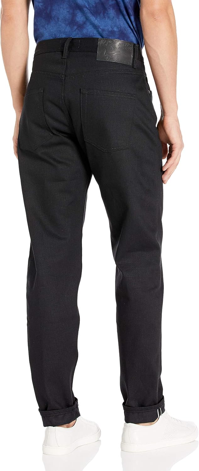 Naked & Famous Denim Easy Guy - Solid Black Selvedge Pants - Image 2