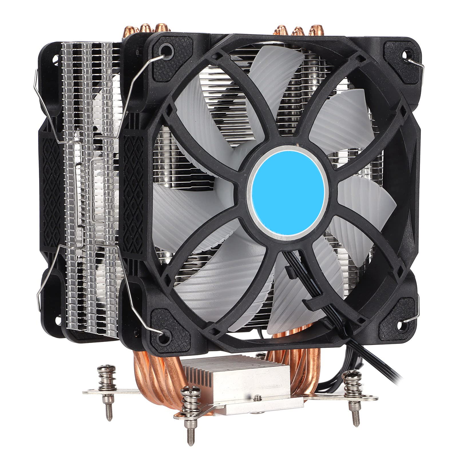 Raffreddatore CPU Dissipazione Rapida del Calore Sei di Calore Doppie Ventole RGB per Computer Desktop Raffreddamento Efficiente a Basso Rumore e Design Elegante