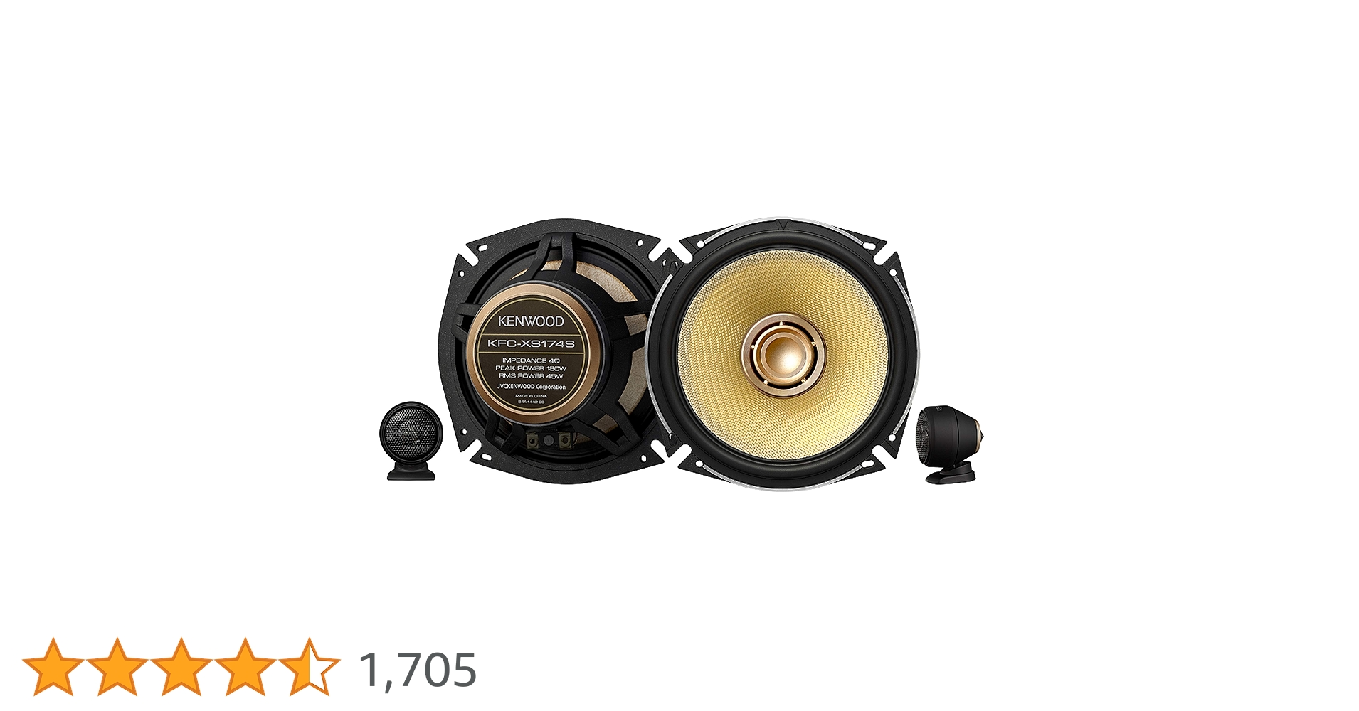 【未開封・未使用】KENWOOD KFC-XS174S 17cm 3WAY Amazon.co.jp: ケンウッド カスタムフィットスピーカー KFC-XS174S