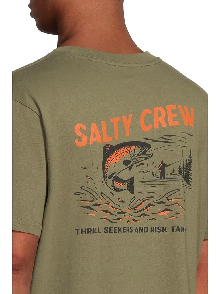 Olive Salty Crew Nature Classic Short Sleeve Tee