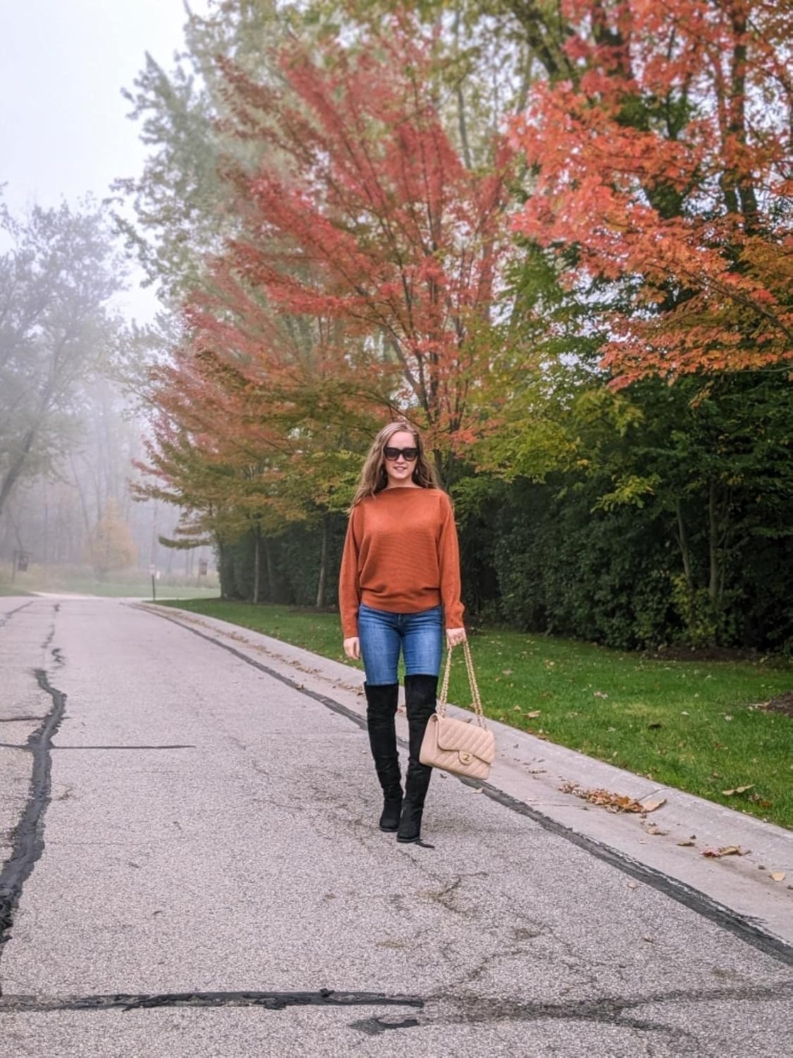 FULIER Women Oversized Boat Neck Batwing Sleeves Dolman Knitted Sweaters Lightweight Pullovers Tops One Size - Image 8