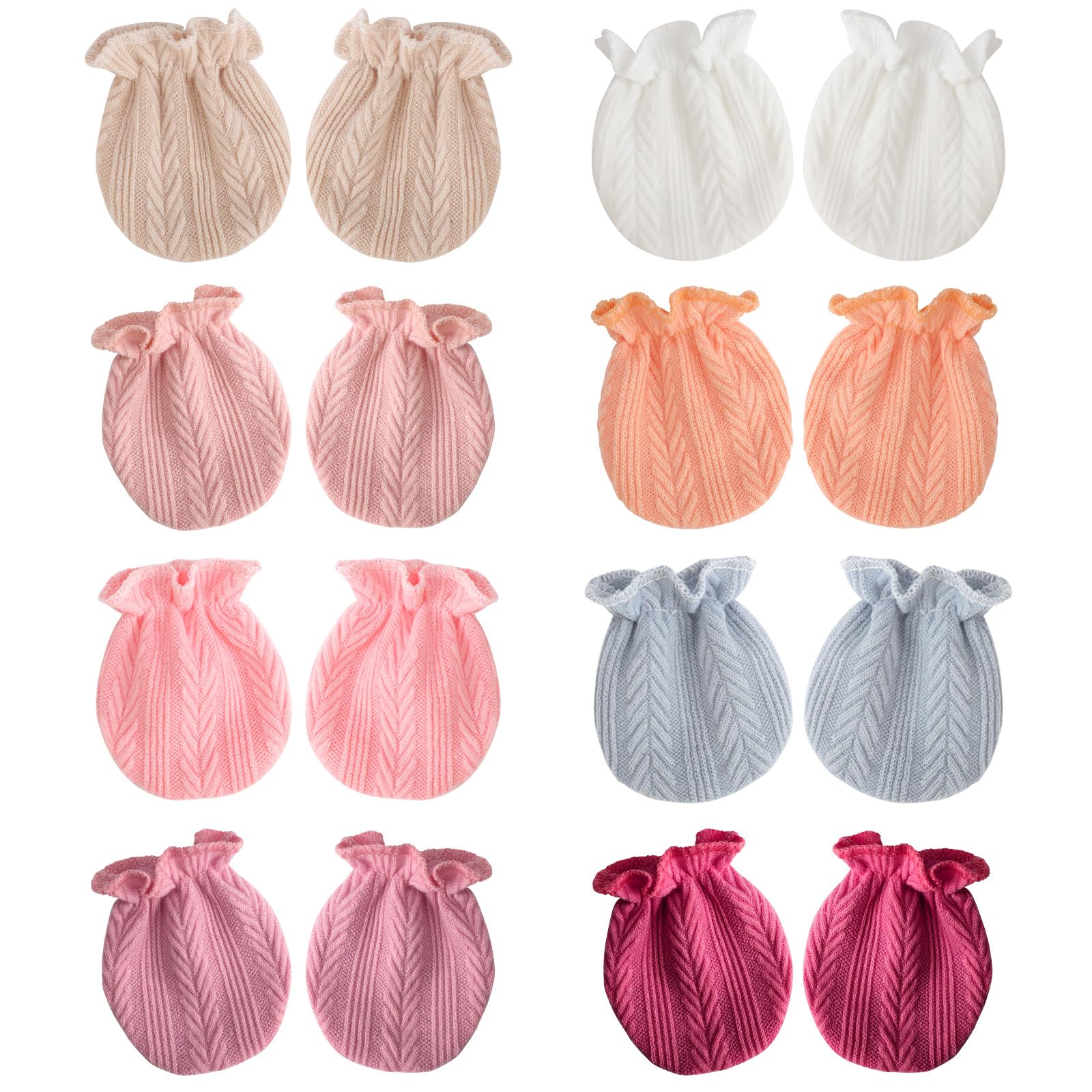 DRESHOW Newborn Baby Mittens Infant Gloves No Scratch Mittens Cotton Gloves for 0-6 Months