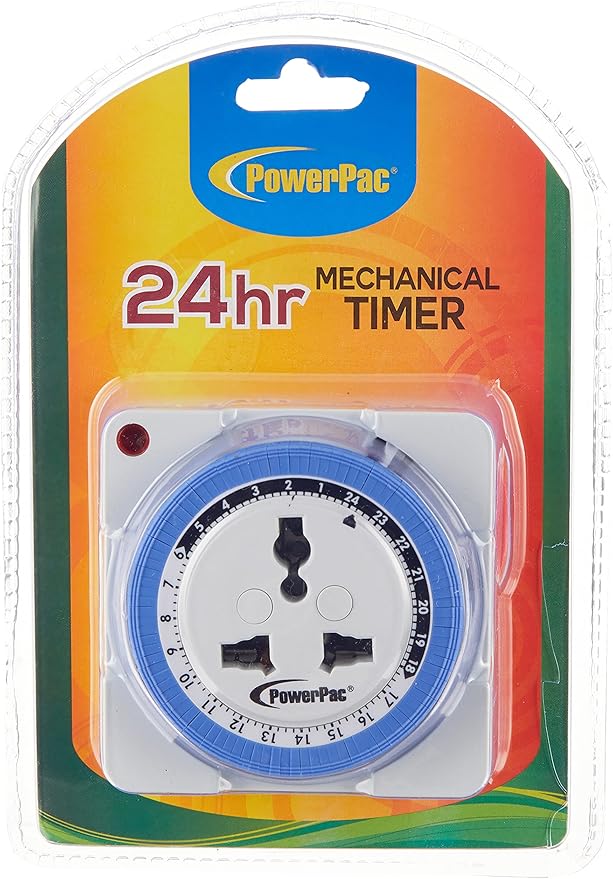 PowerPac TH124 Mechanical 24 Hours Timer Plug Amazon.sg DIY & Tools