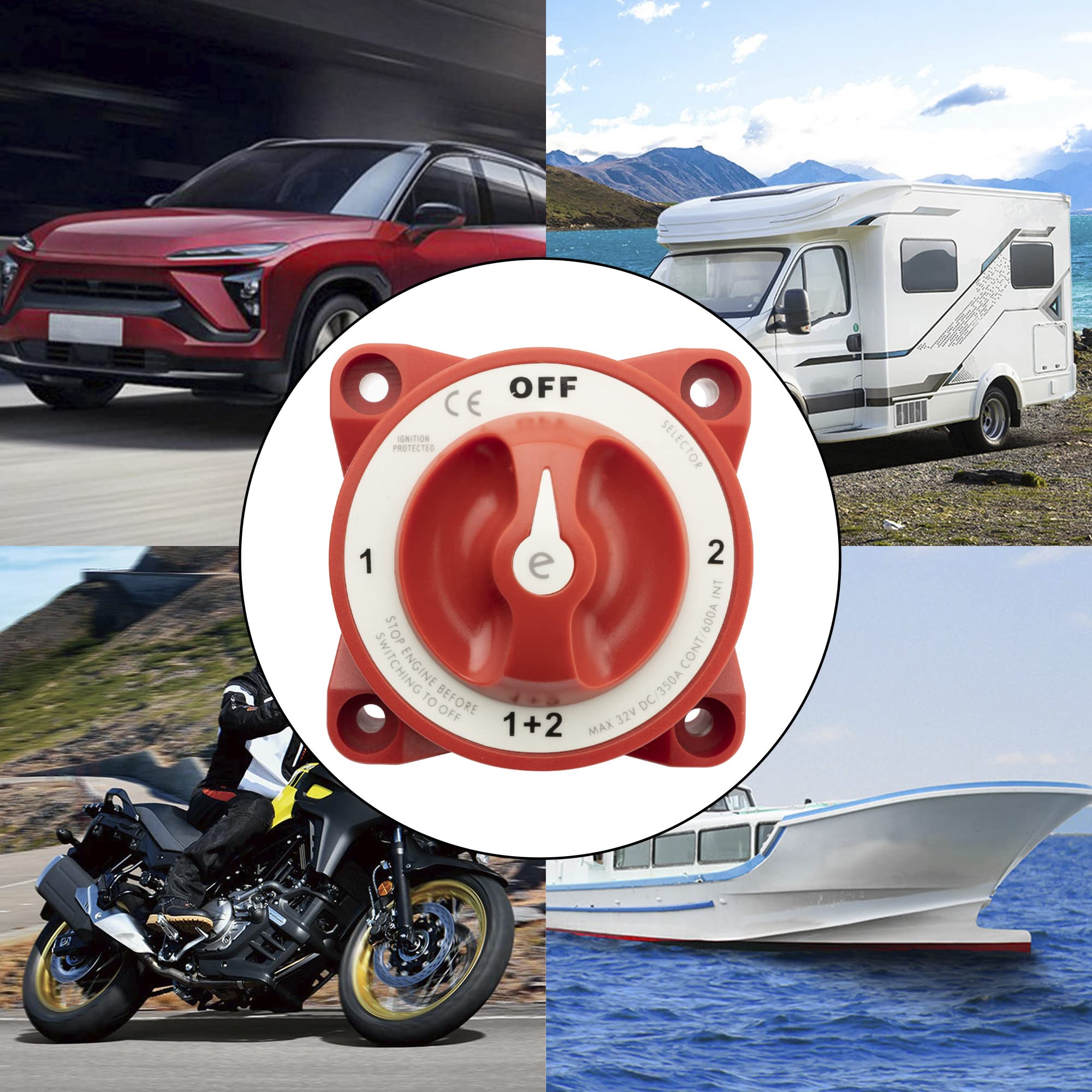 Interruttore Doppia Batteria 4 Posizioni 350A - Isolatore Marine Per Camion, Barca, Camper | 12V - Foto 11