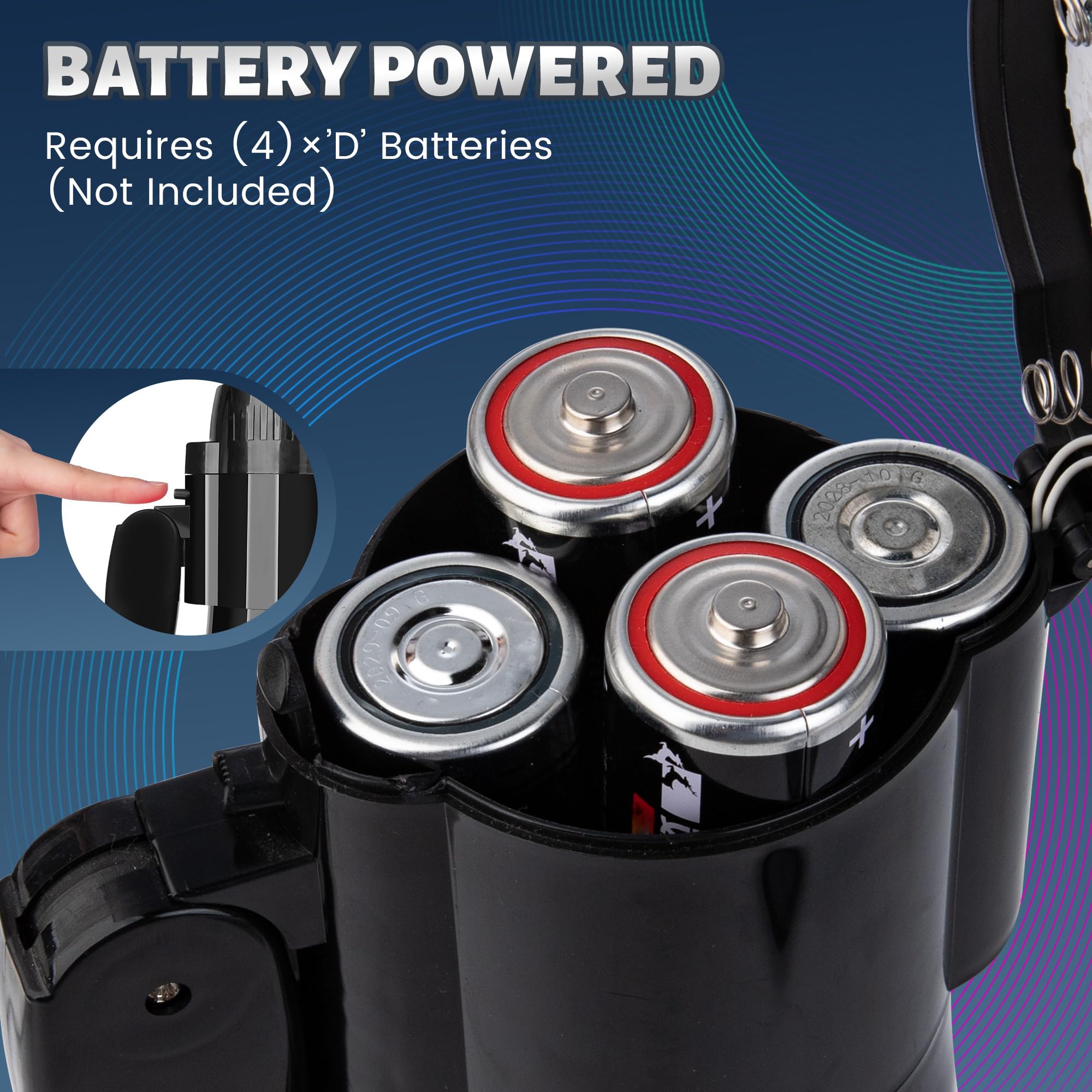 Megáfono Bullhorn 30W portátil altavoz voz sirena alarma grabación 240S control volumen correa negro