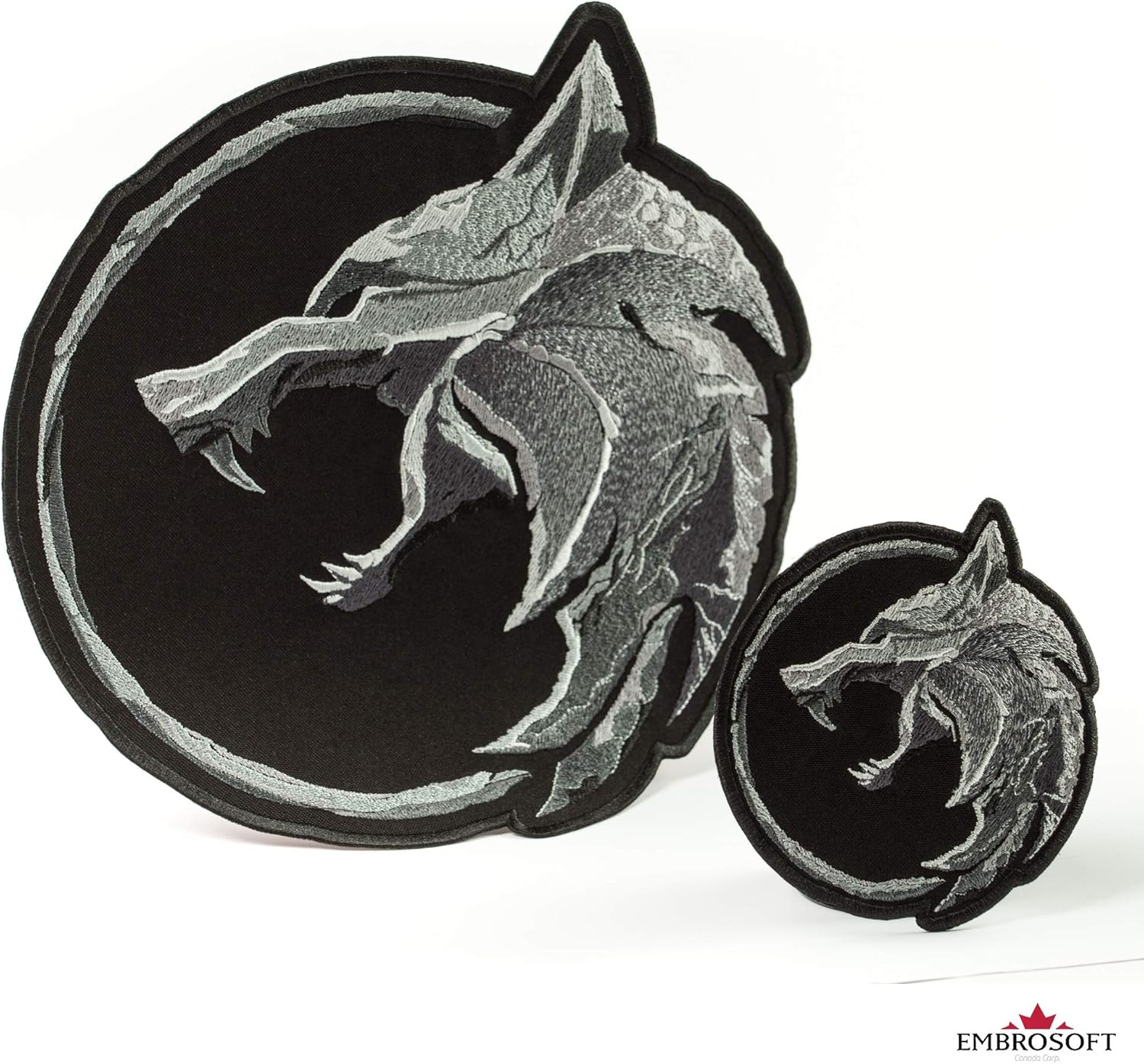 The Wolf Amulet Patch/TV Series and Game Emblem/Embroidered Iron On (8.9" x 9.3")