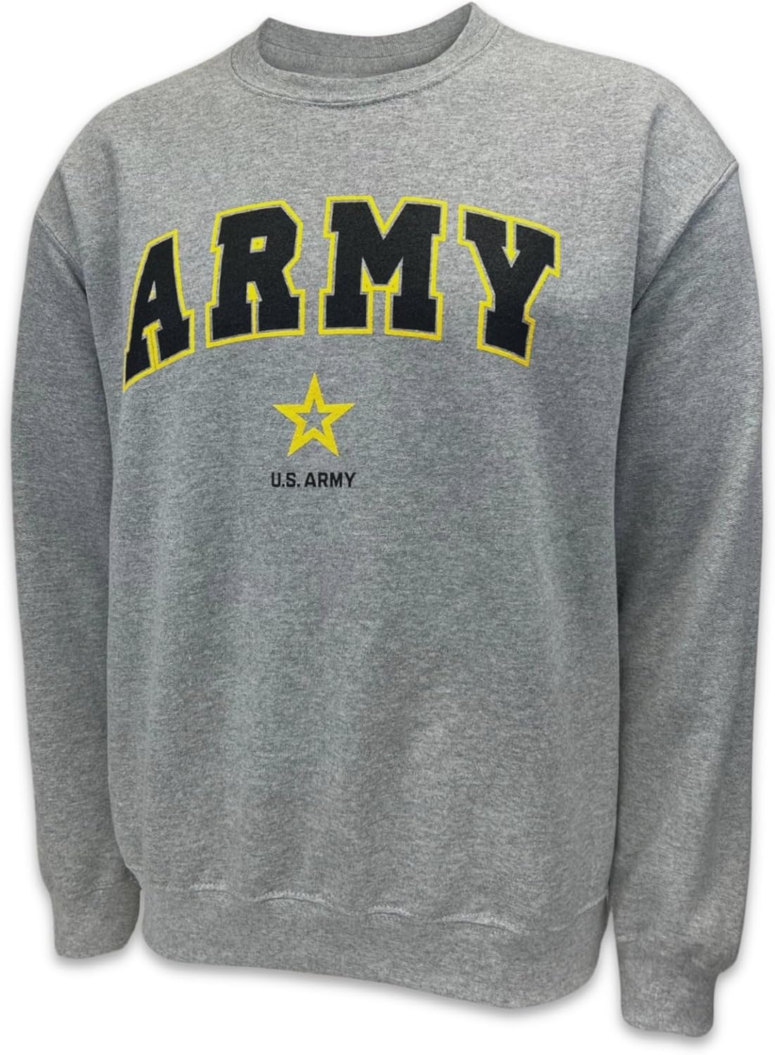 Armed Forces Gear Men's US Army Arch Star Crewneck Sweatshirt - Official Licensed US Army Sweatshirts for Men