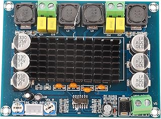 Power Amplifier Board, High Power Double Sound Channels Digital Audio Amplifier Board Module, Dual Sound Channel,Aluminum Alloy Heat Sink, Efficient Heat Dissipation, Good Using
