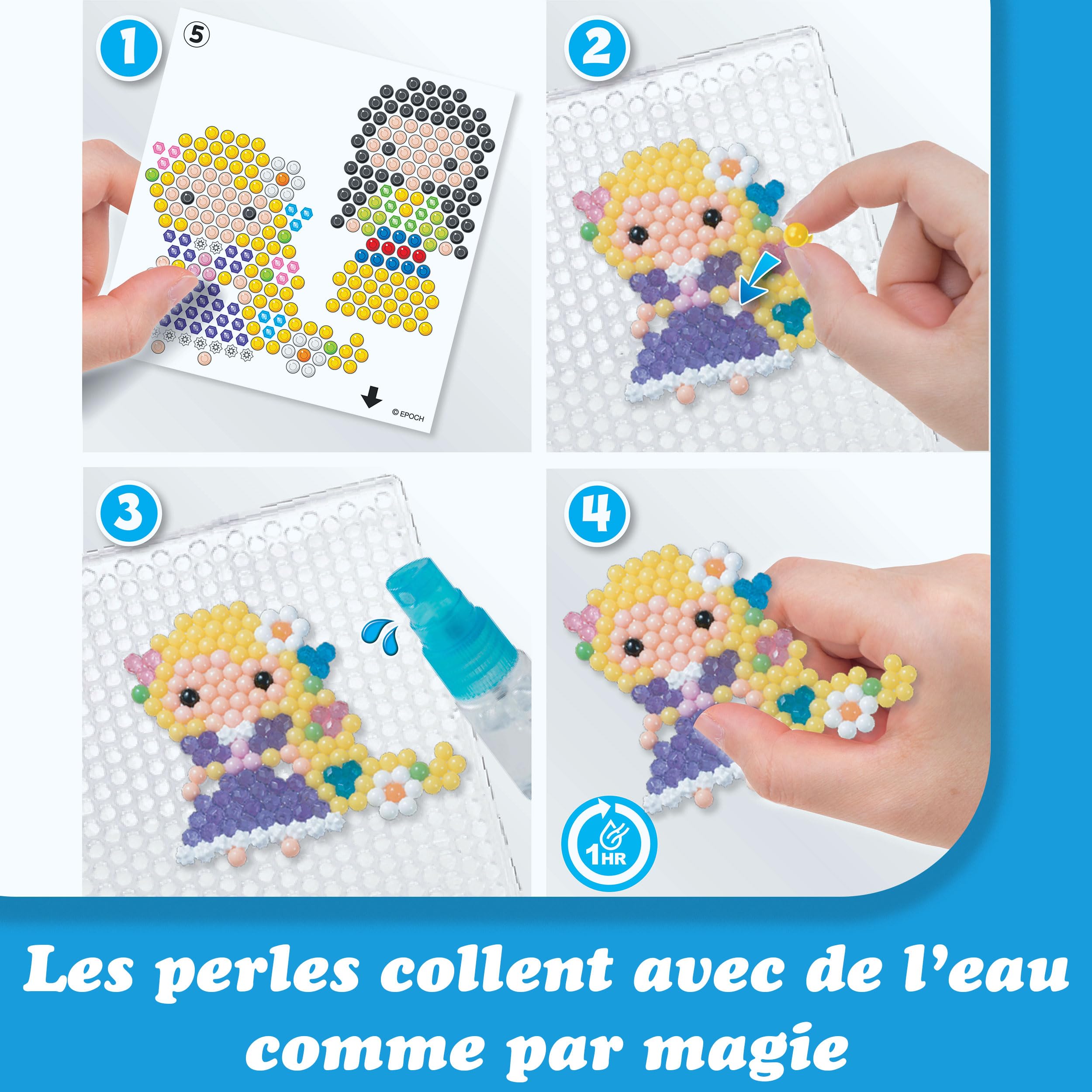 Aquabeads - La box Princesses Disney - Kit de loisirs créatifs - Activité manuelle enfants en toute autonomie - Coffret de perles qui collent avec de l'eau - Jouet enfant 4 ans et + - 31773