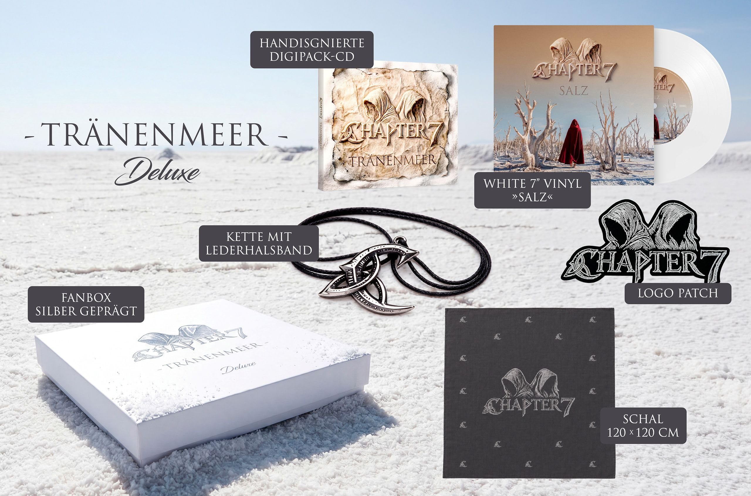 Tränenmeer (Ltd. Deluxe Fanbox inkl. signierter CD, White 7" Vinyl, Chapter 7 Kette mit Lederhalsband, Chapter 7 Schal)