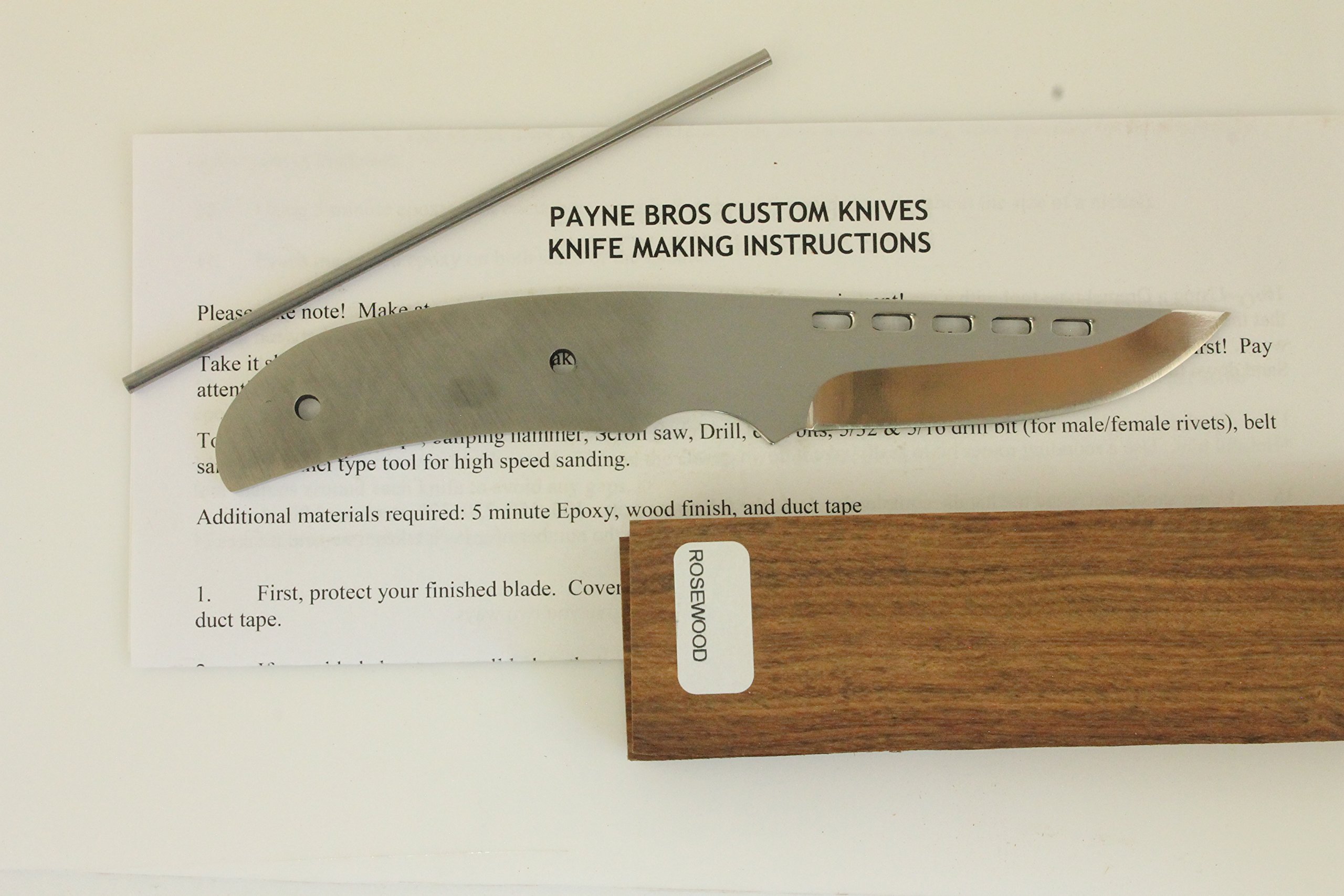 Payne Bros Custom Knives BADLANDS knife kit - DIY/KNIFE MAKING (ROSEWOOD)