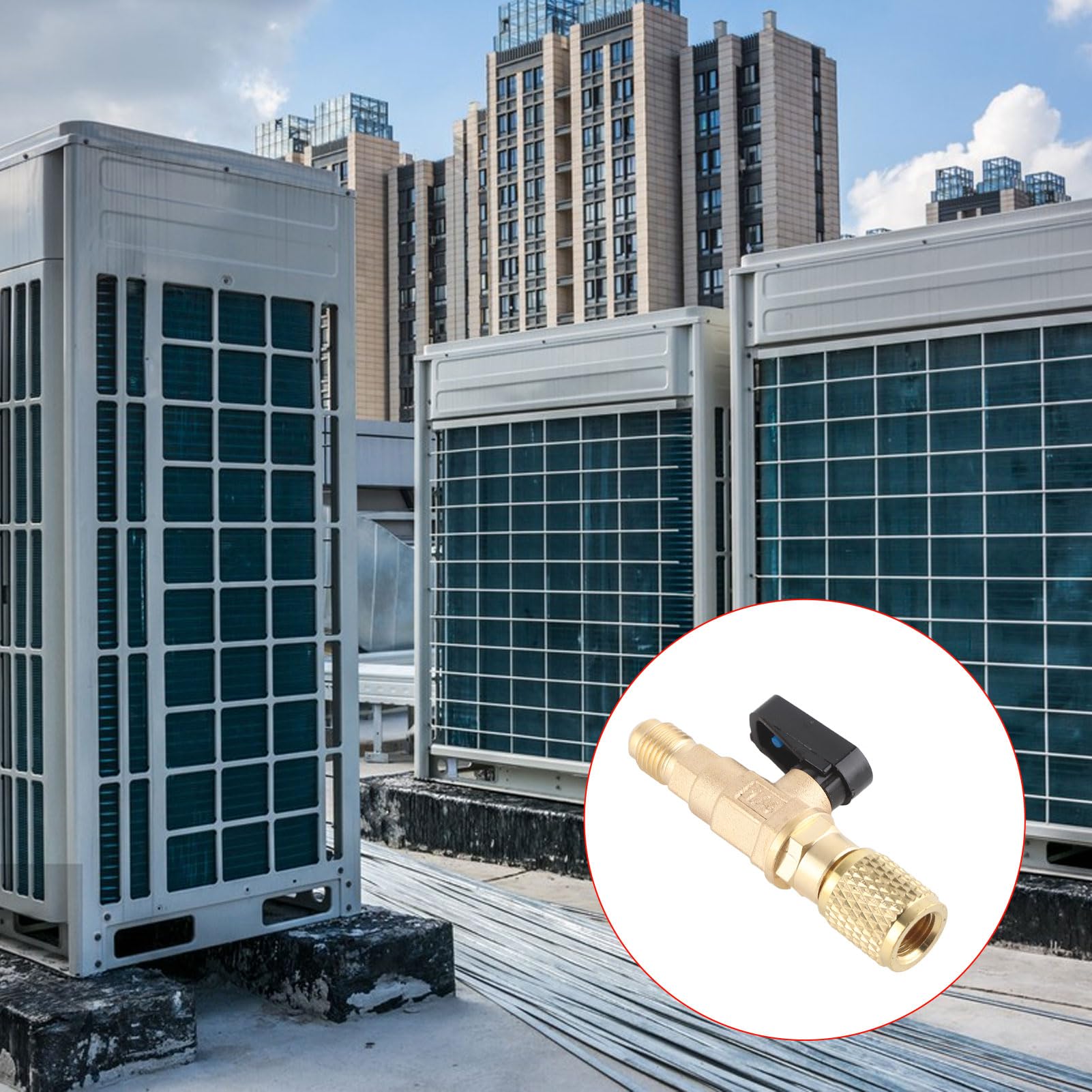 Kompaktowy Zawór Kulowy Czynnika Chłodniczego do Klimatyzacji do Adaptera R22 1/4 Cala SAE do Zaworów Kranowych Systemu Mini Split z Adapterami Zbiornika Czynnika Chłodniczego