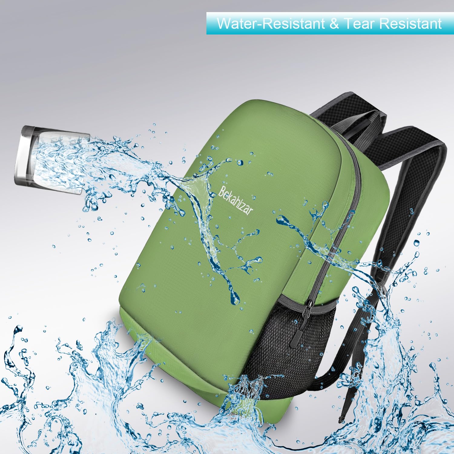 Bekahizar Leggero Zaino Pieghevole, 20L Piccolo Escursioni Zainetto Da Giorno per Gli Uomo Donna Bambini Outdoor Viaggio Campeggio Città Sportivo Alpinismo A Piedi Ciclismo Arrampicata