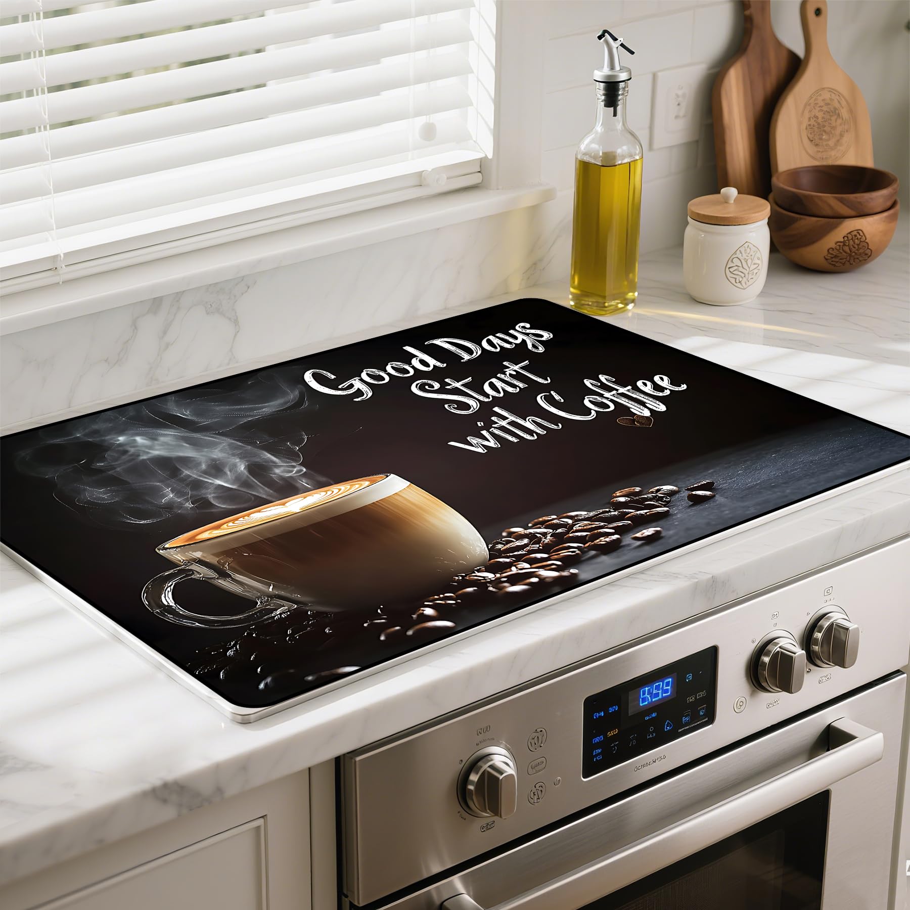 Stove Top Cover for Glass Electric Stove (Cafe, 30" x 21")
