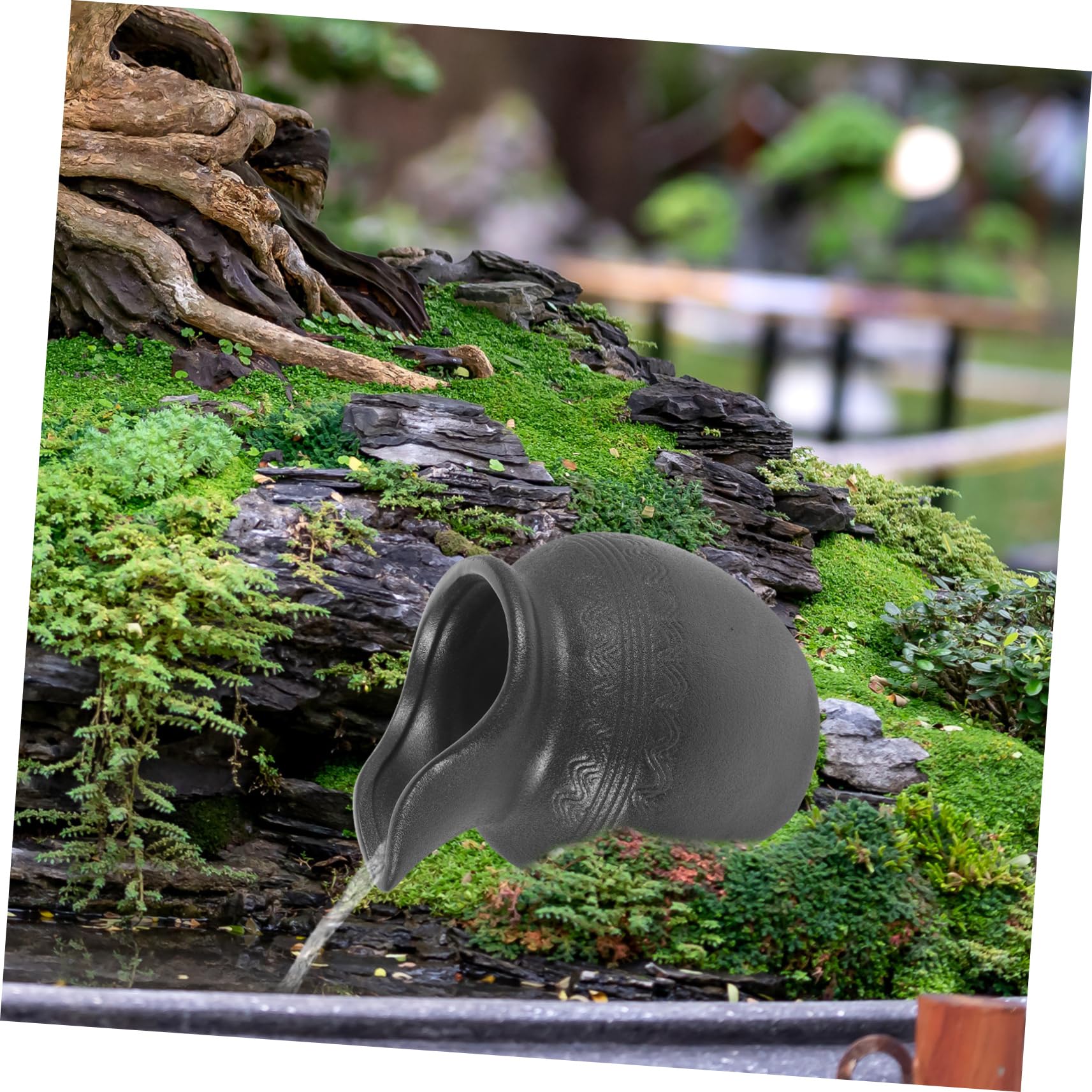 Hemobllo Decorazione Per Giara D'Acqua Cortile Giara Esterna Ugello Fontana Da Giardino Cascata Fontane Da Pesci Piccolo Laghetto Cascata Brocca Cascata Giardino Giara Fontane