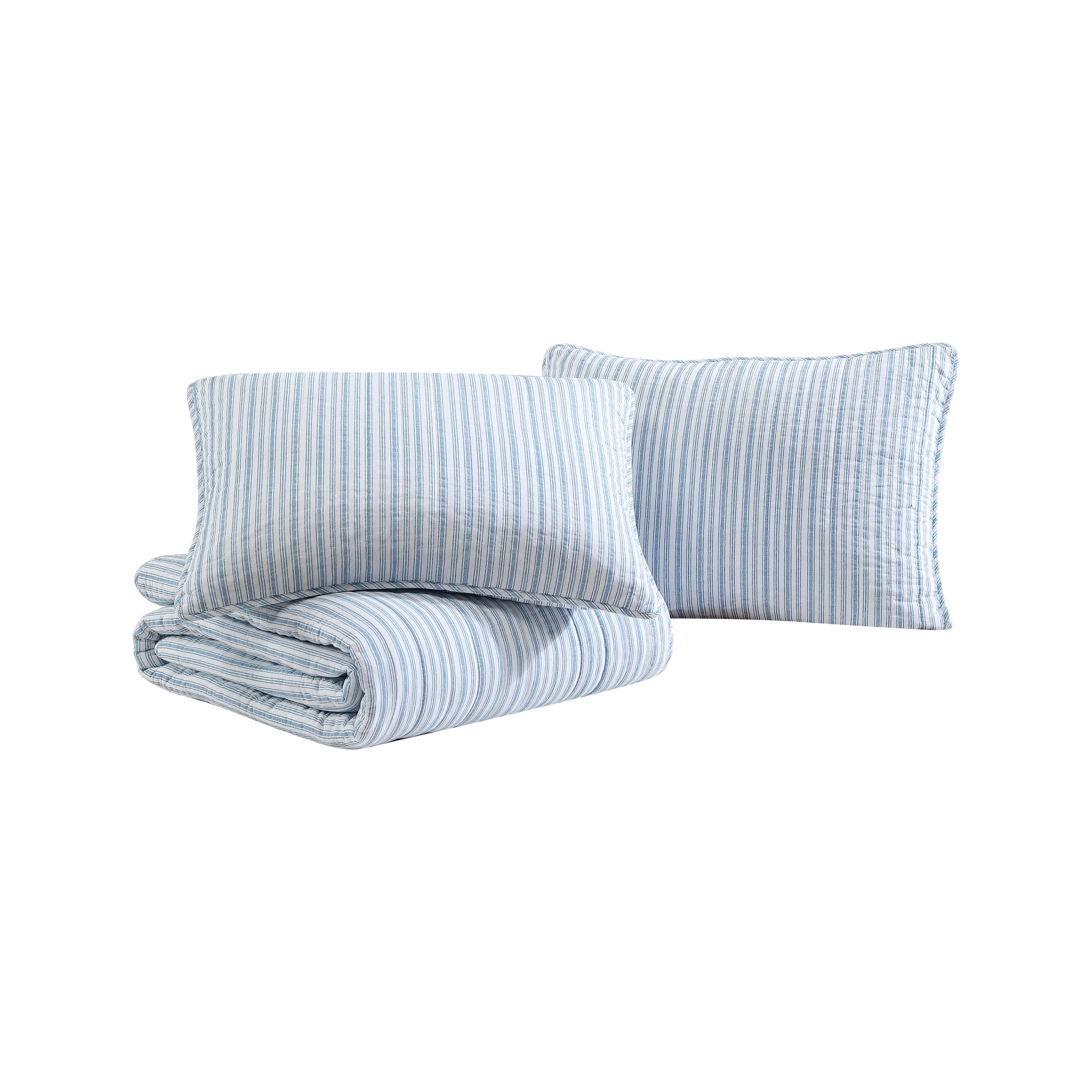 Nautica Bettwäsche-Set King-Size, Galewood Blue – 100% Baumwolle, Wendbar, Mit Kissenbezügen