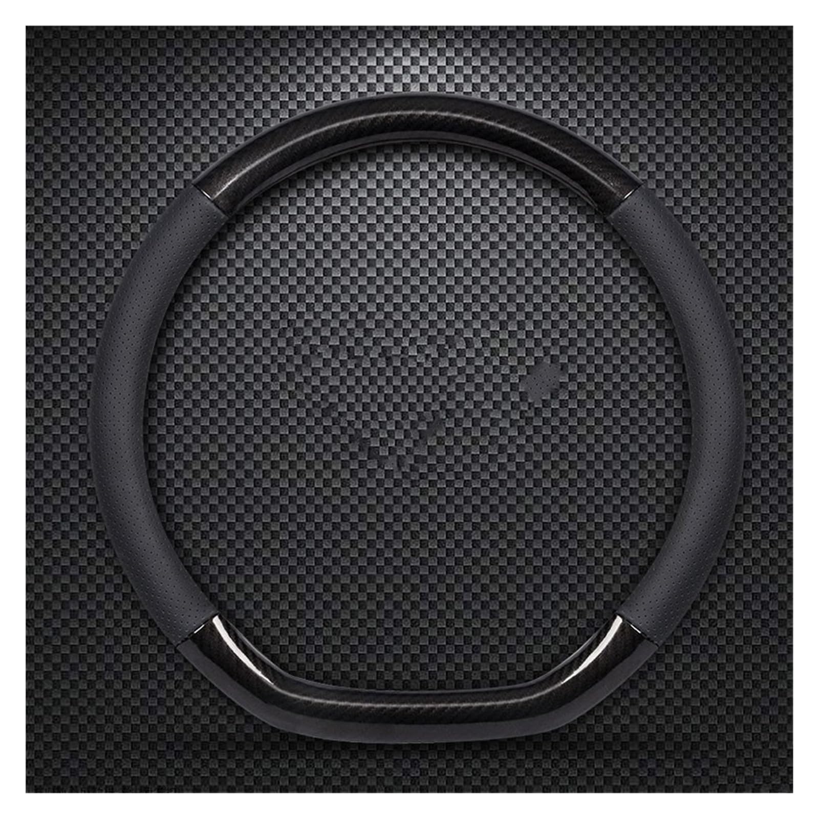 Funda De Volante Cubierta Universal para Volante En Forma De D, para Coche 38CM, Accesorios Interiores(D Shape Black)