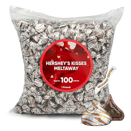 Hershys Kisses Meltaway - Caramelos de chocolate envueltos individualmente para el día de la madre  1 libra aproximadamente 100 ideas de regalo de
