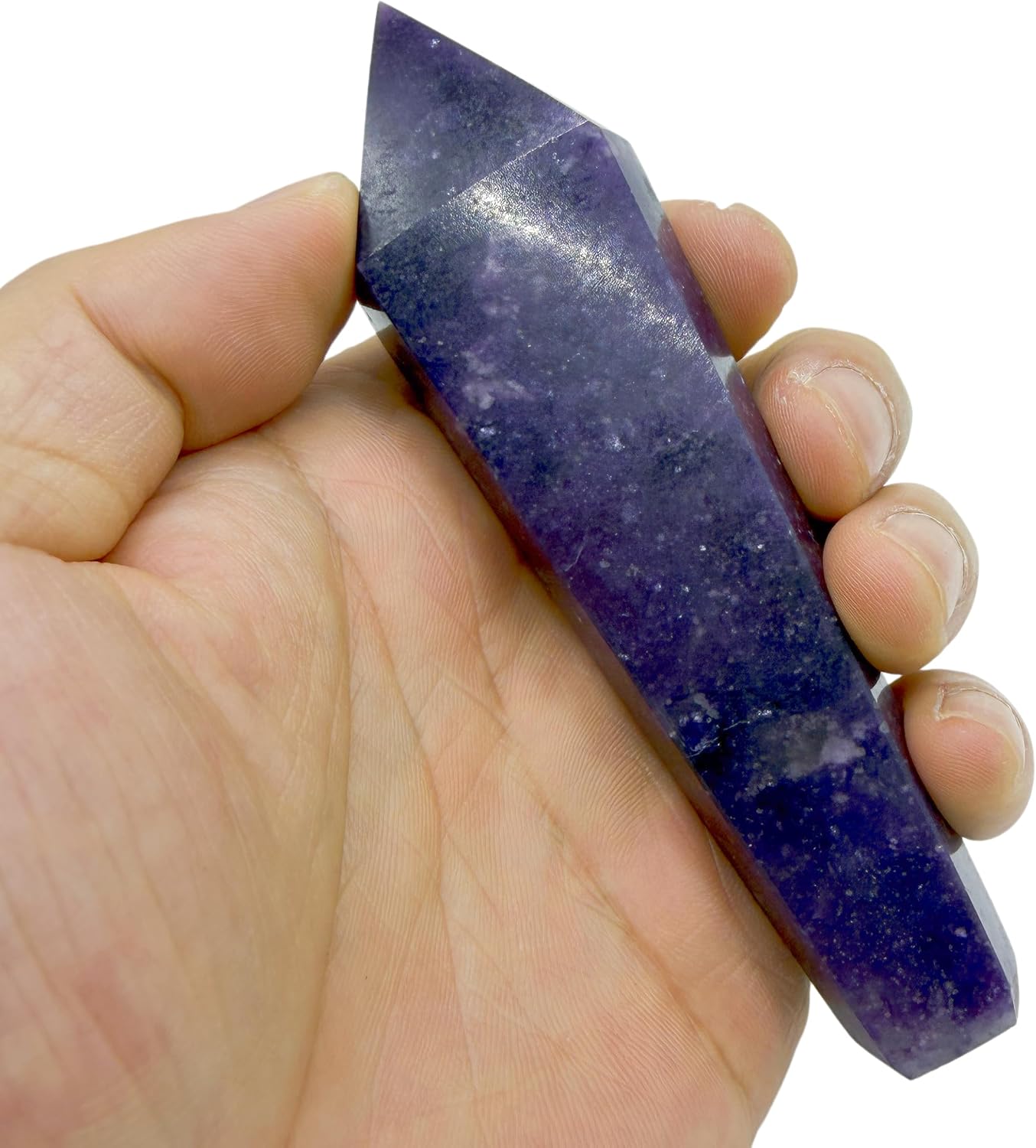 Natural Creative Dream Amethyst/Tiger Eye/Opal/Pink Clear Crystal Tube Pipe with Metal Screen, Dream Crystal Tower with 1 Bag Clean tool