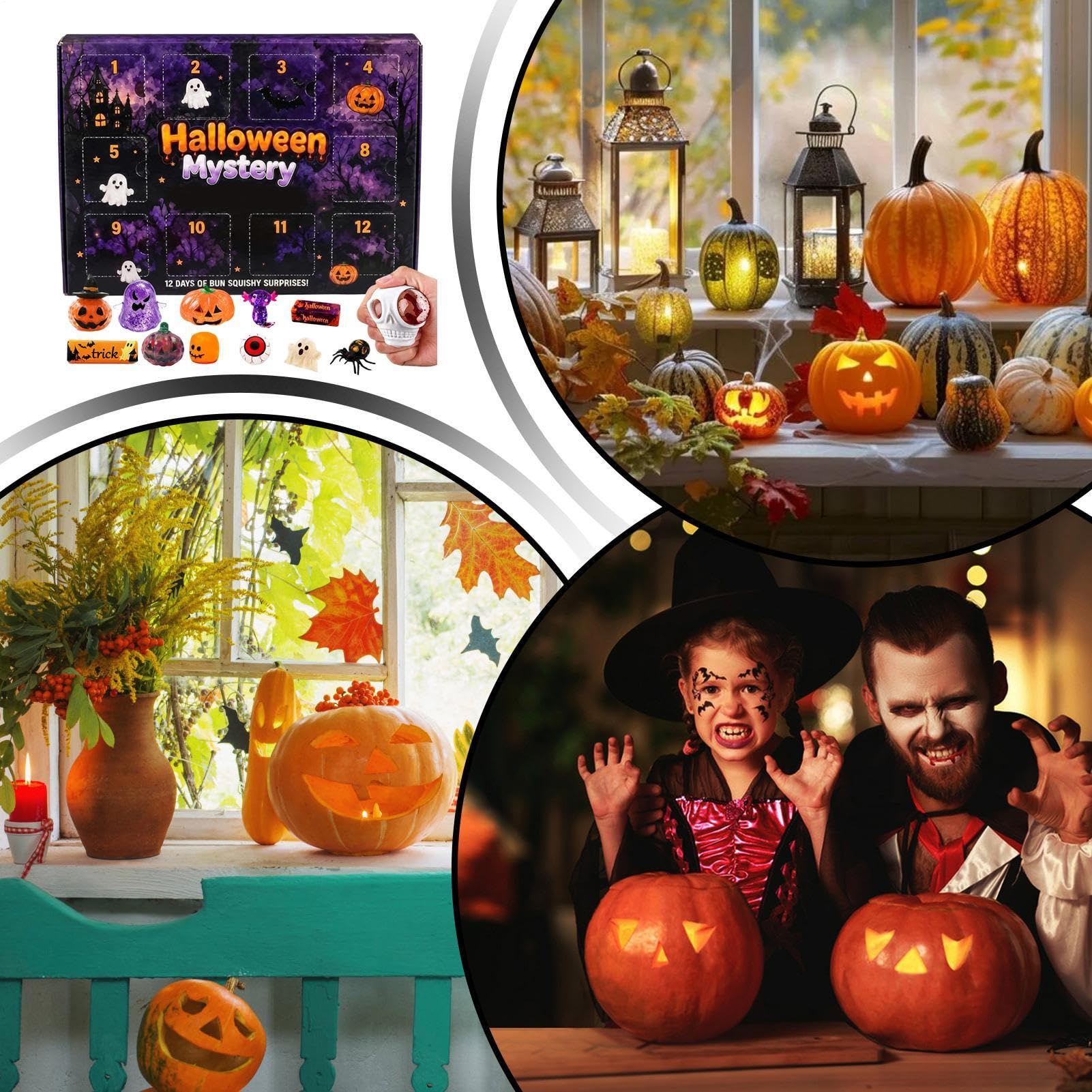 Calendario Conto Alla Rovescia Halloween Fidget Schiacciabile 12 Giorni Di | Calendario Horror Di Halloween Per Bambini Famiglia Ragazze Casa Scuola Uffici Dormitorio Festa A