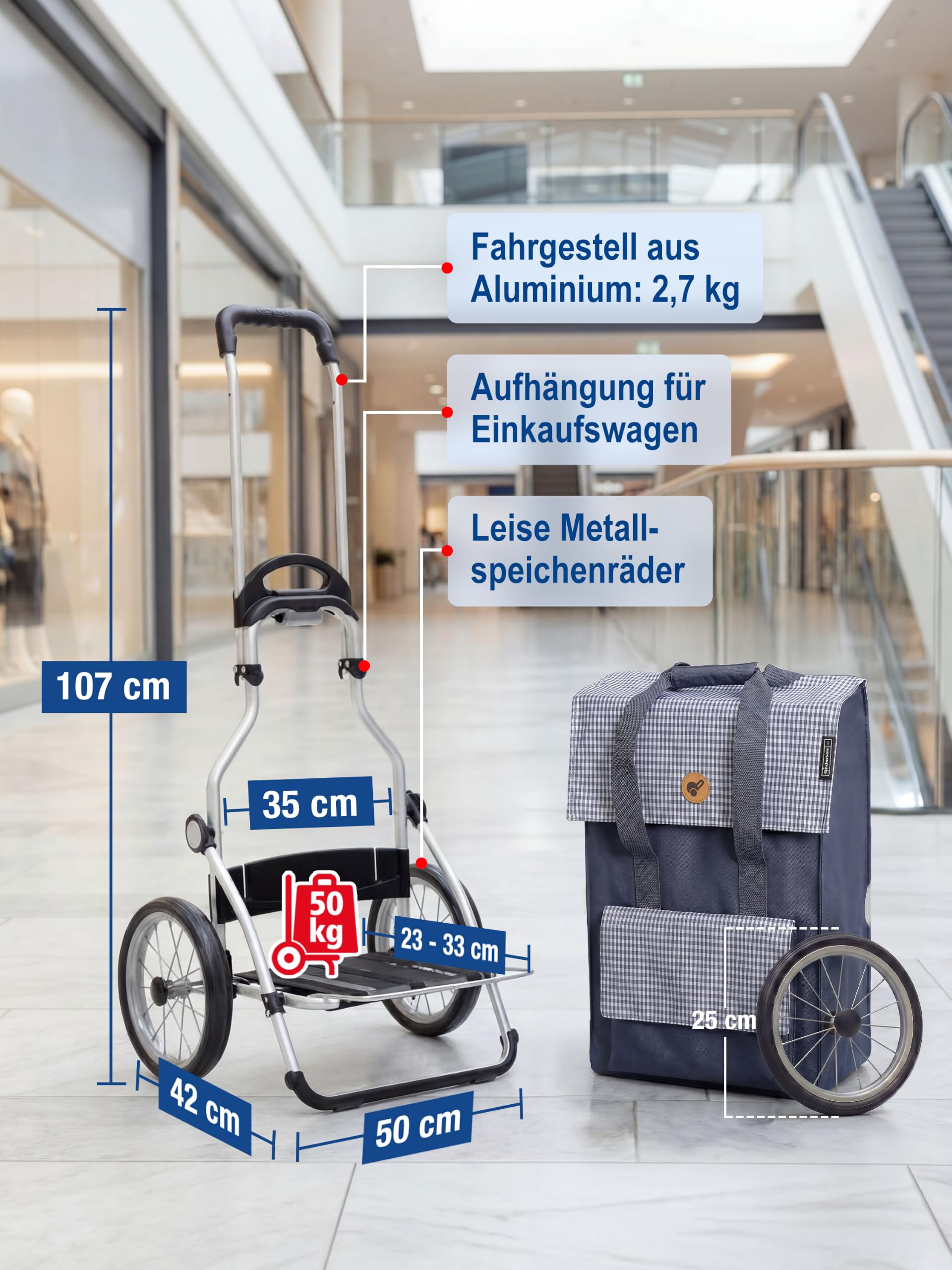 Andersen Einkaufstrolley - klappbar - 54 Liter