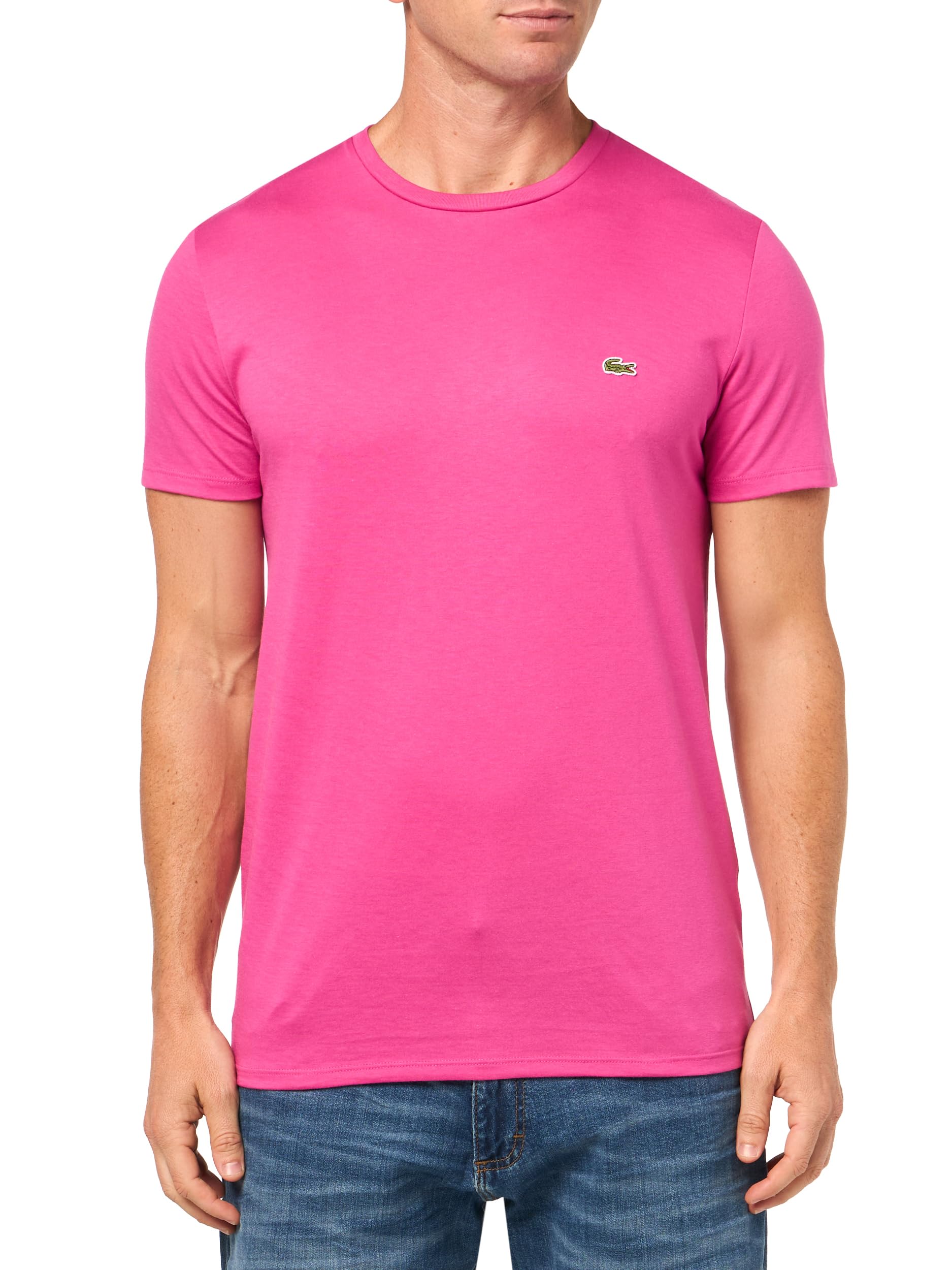 Lacoste Men's Short Sleeve Pima Jersey Crew Neck Tee