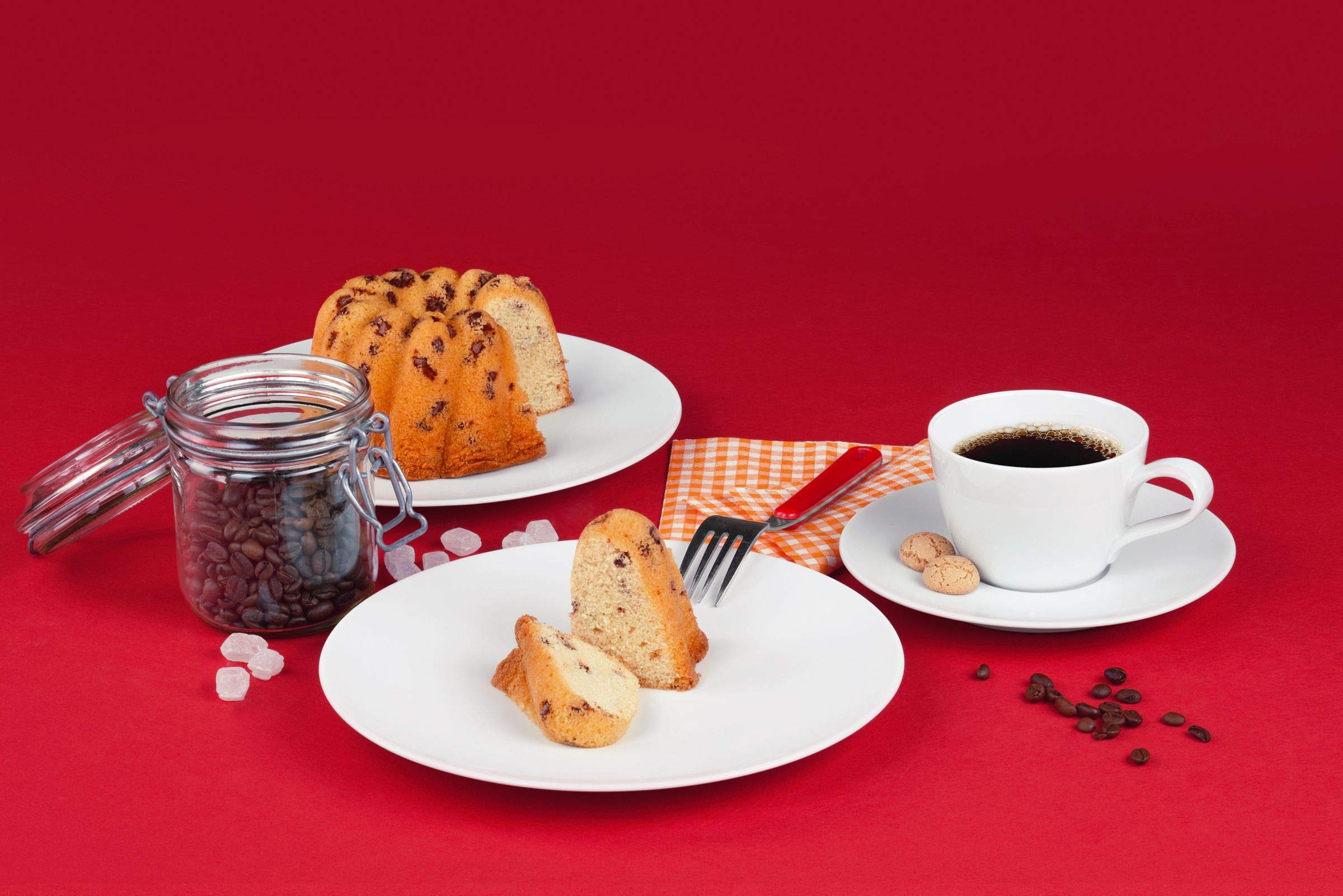 18-delig koffieservies VARIANT BLÜMCHEN voor 6 personen gemaakt van porselein