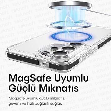 Teknoft Samsung Galaxy S26 Ultra için Line Serisi Magsafe ile Uyumlu Yükseltilmiş Lens Çerçeveli ve Renkli Şerit Kenarlı Ultra Güçlü Darbeye Dayanıklı Yumuşak Silikon Kılıf (Siyah, Galaxy S26 Ultra)