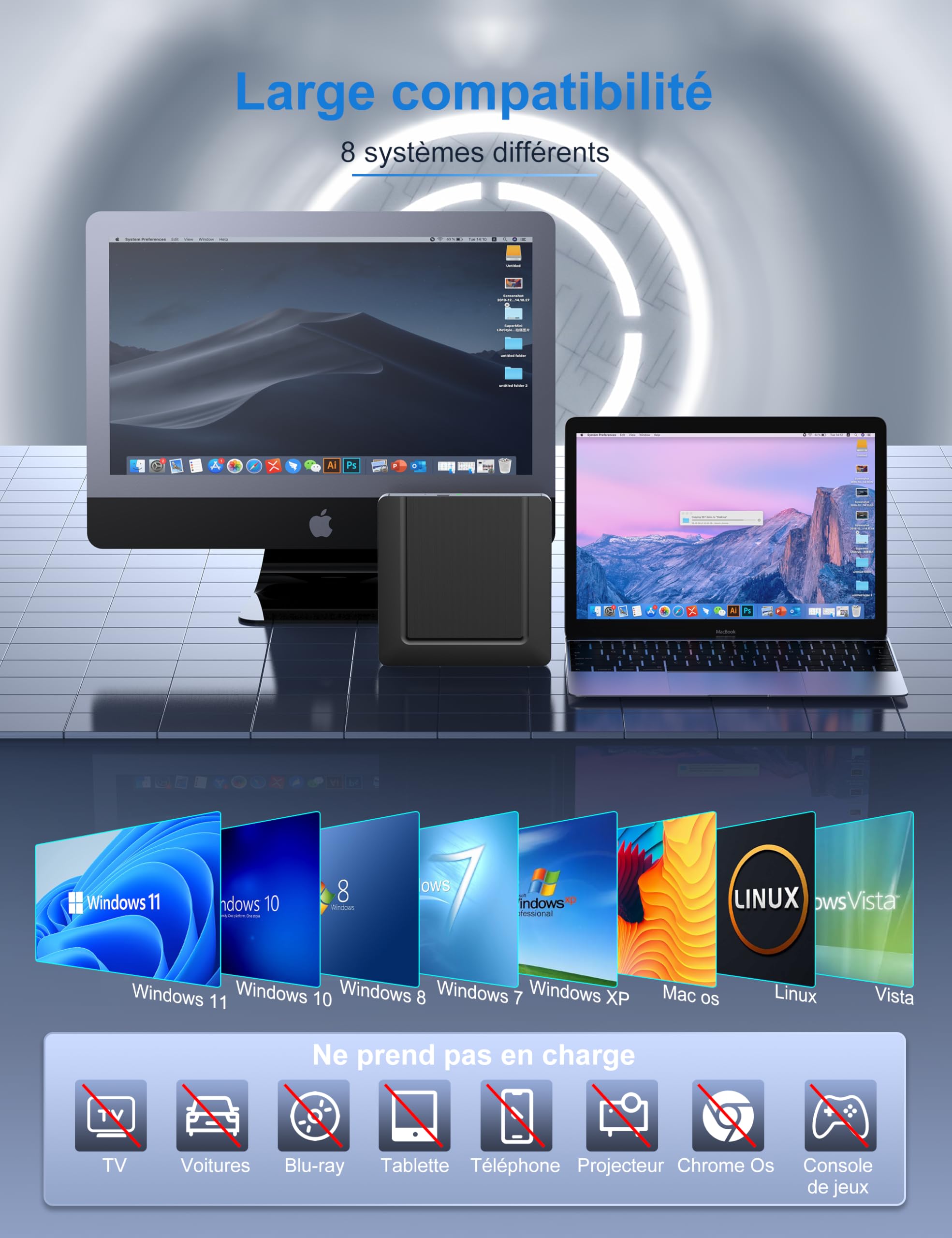 Marque : Umaniy Lecteur CD/DVD Externe pour PC, Ultramince USB 3.0 et USB-C Graveur DVD Externe Optique Portable CD/DVD -/+RW Drive, Mince DVD Player Transmission Rapide Câble USB Intégrée pour Windows/MacOS/Laptop in use