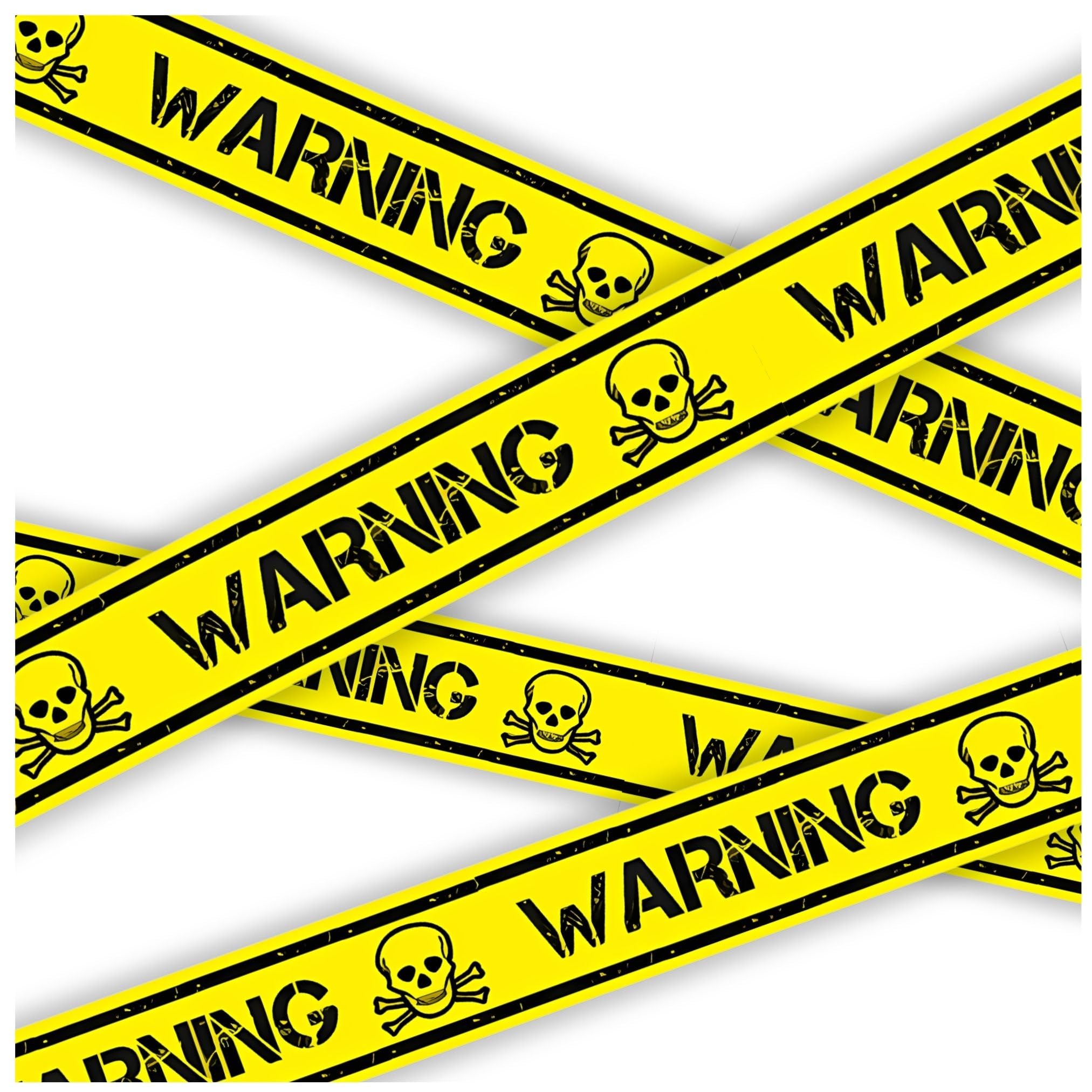 AKH® Halloween Warning Tape 12.2m x 7cm - Halloween Fright Tape, Caution, Danger, and Do Not Enter Decoration Tape for Halloween Parties, Haunted House Decor, Zombie and Crime Scene Themes (Design A)