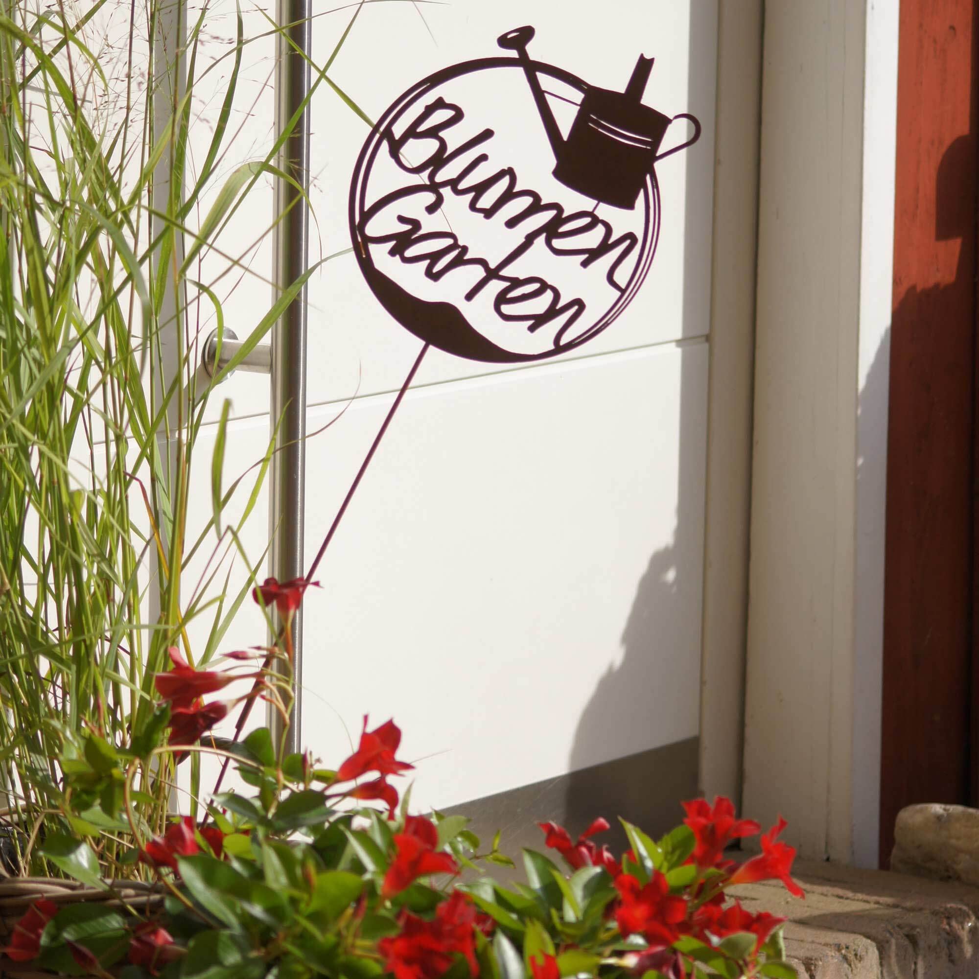 Decorazione da giardino con tappo antiruggine, 4 uccelli in metallo con