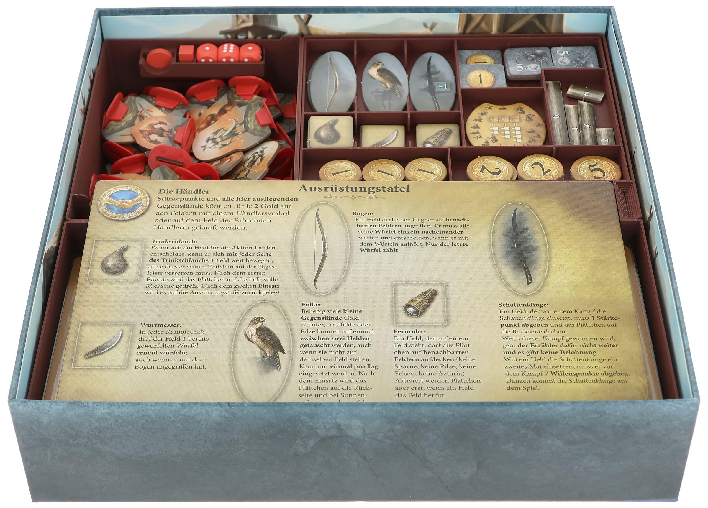 Feldherr Organizer kompatybilny z Legends of Andor: The Distant Land - Wkładka do pudełka z grą planszową - Szybka konfiguracja gry - Łatwy dostęp