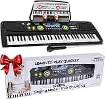 Amazon.com: PYLE Digital Piano Kids Keyboard - Portable 61