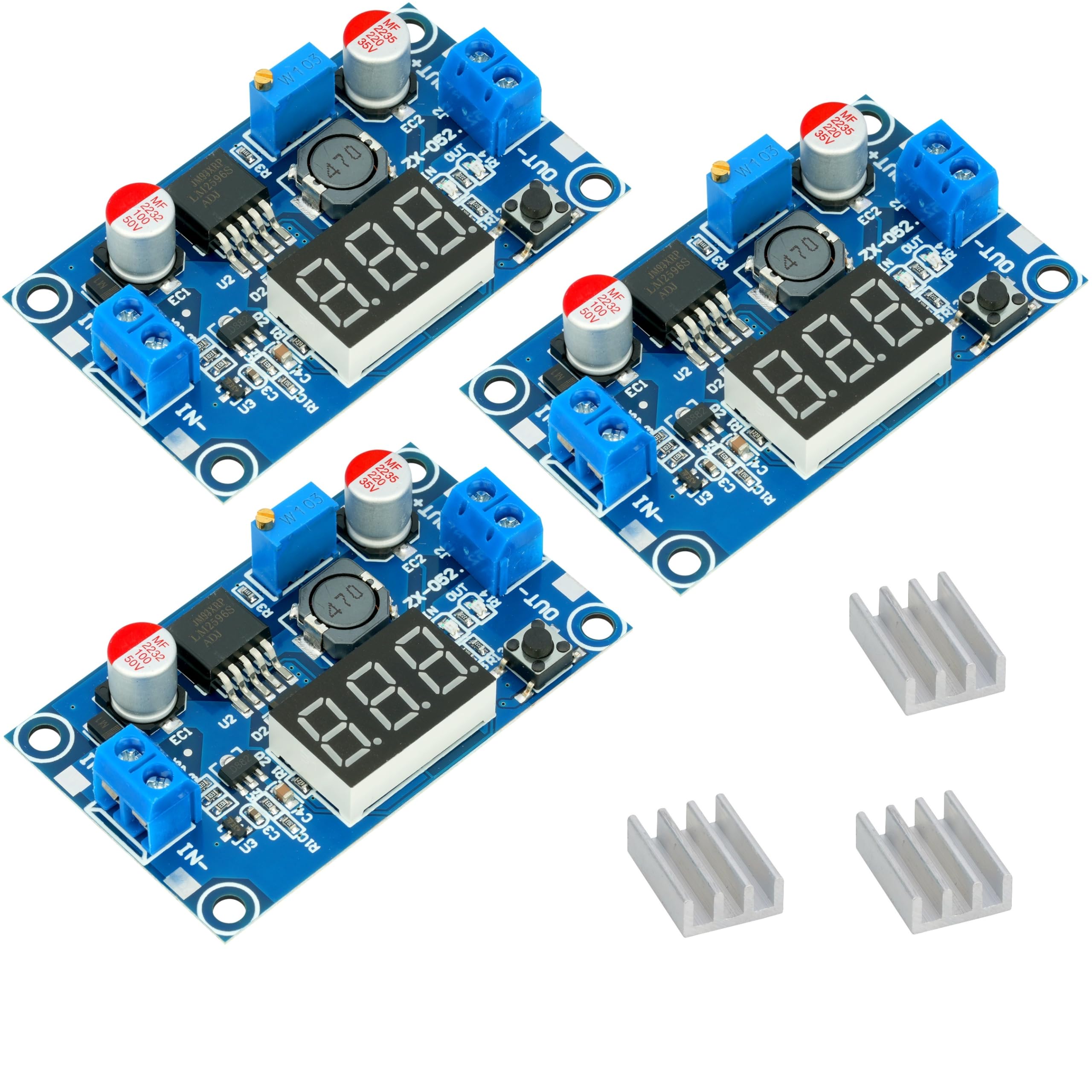 WWZMDiB 3Pcs LM2596 DC to DC 3A Voltage Regulator Buck Converter（Input 2.5-40V to Output 1.25-37V） with LED Display-image-30
