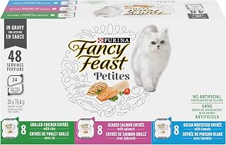 Fancy Feast Wet Cat Food, Petites in Gravy Collection Variety Pack - 79.4 g x 24 Tray (24 Pack)