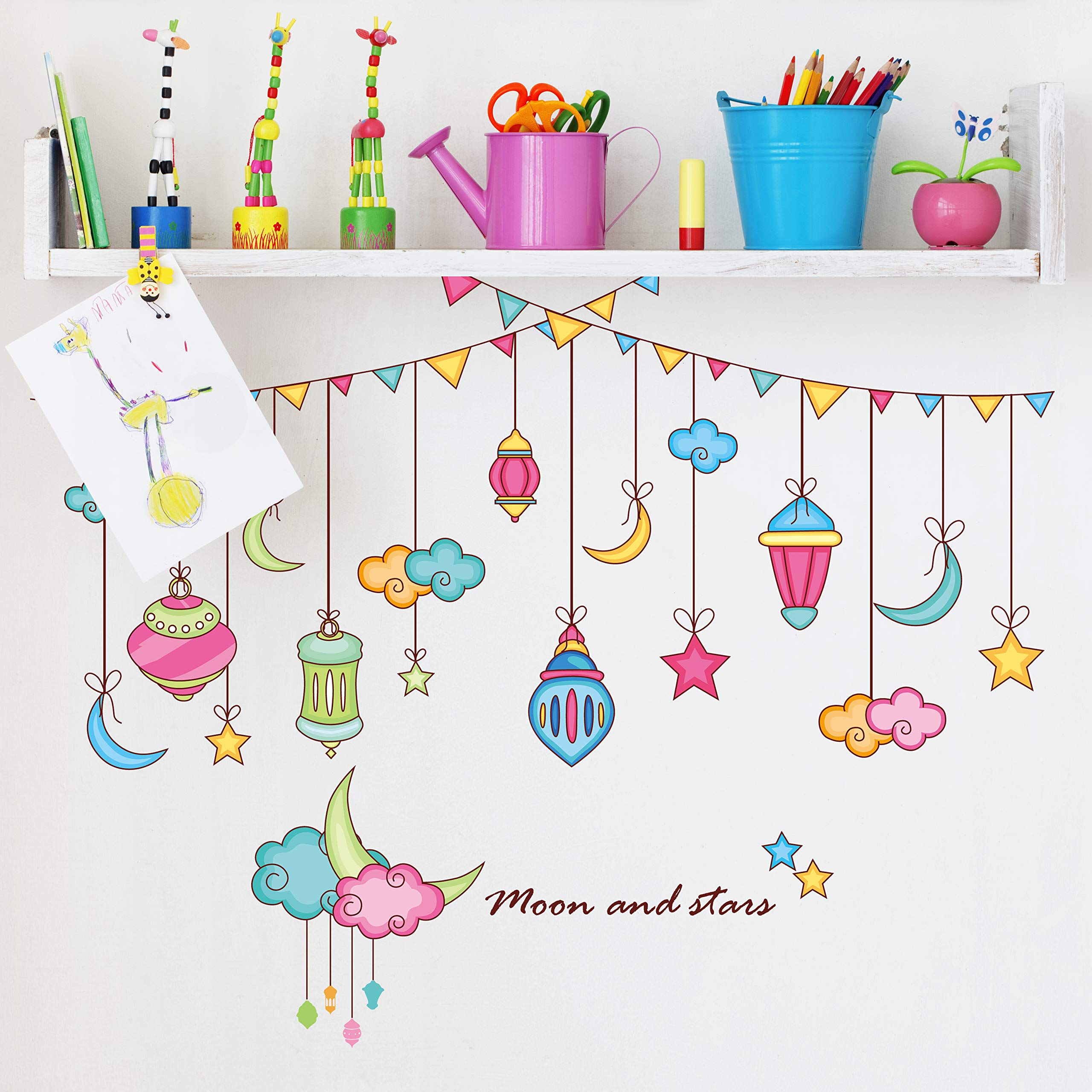 Amazon Brand - Solimo PVC Vinyl Wall Sticker For Bedroom (Lamp Lights Décor ), Ideal Size On Wall: 91 X 71 Cm, Self-Adhesive (B084BHXHC9) Amazon Price History, Amazon Price Tracker