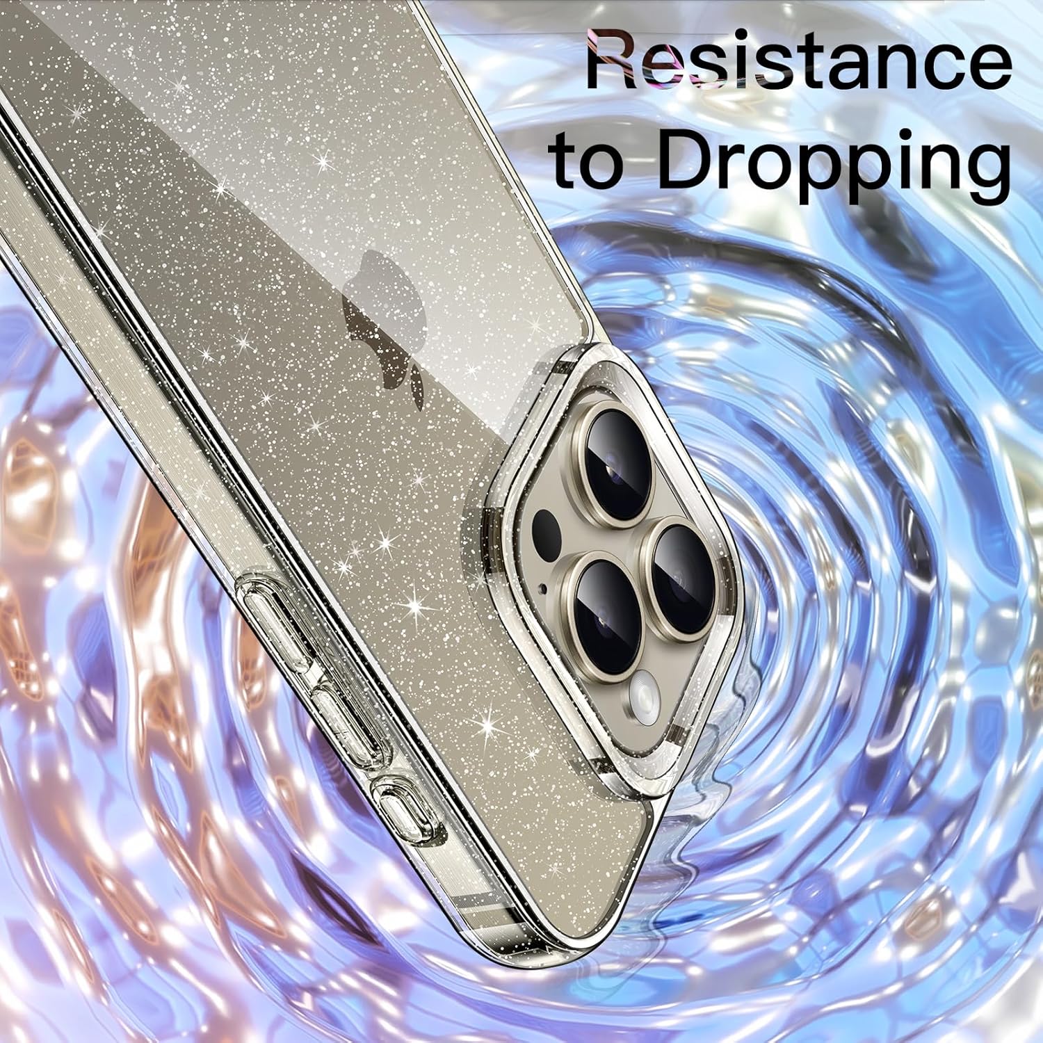 JETech Glitter Case for iPhone 15 Pro Max 6.7-Inch, Bling Sparkle Shockproof Phone Bumper Cover, Cute Sparkly for Women and Girls (Clear) 6 81qjnko8QtL. AC SL1500