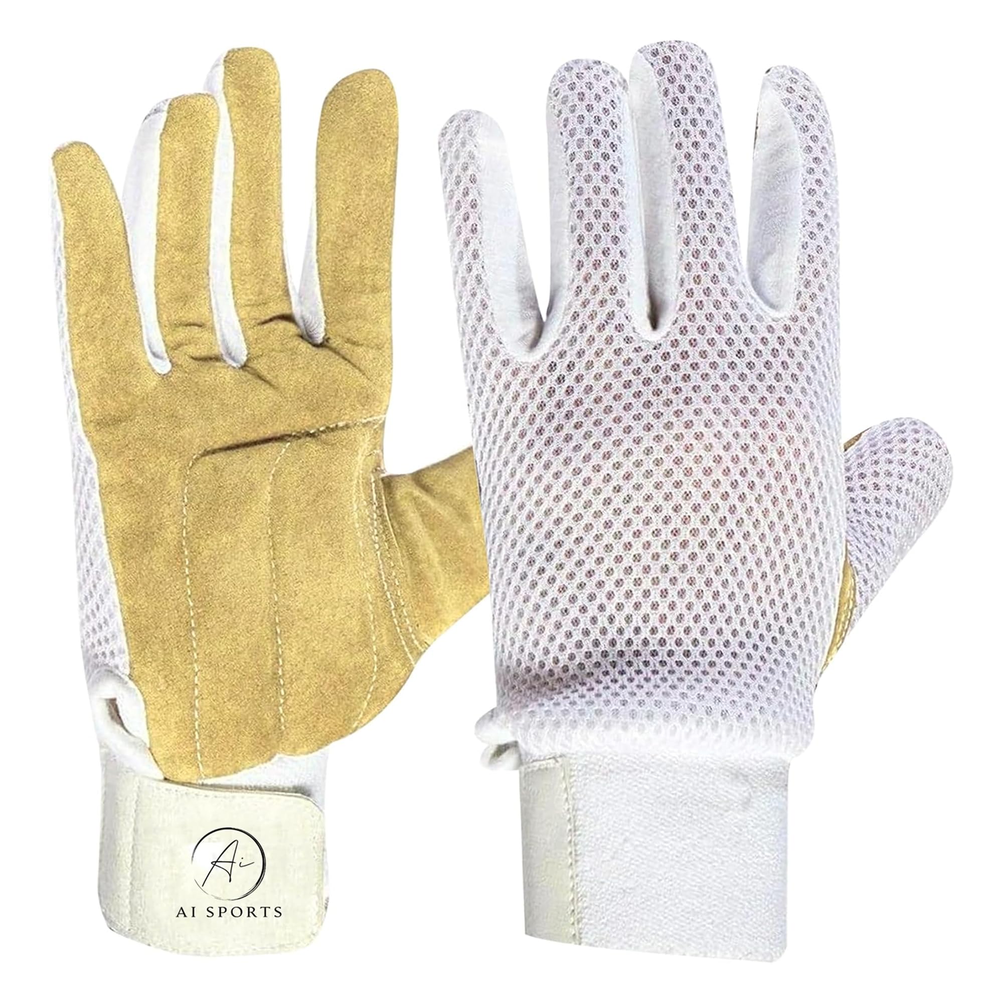 AI SPORTS Wicket Keeping Inner Gloves – Chamois Padded Cricket WK Inners – Sweat-Absorbing, Breathable & Protective Inner Gloves for Training & Match Play (Men's)