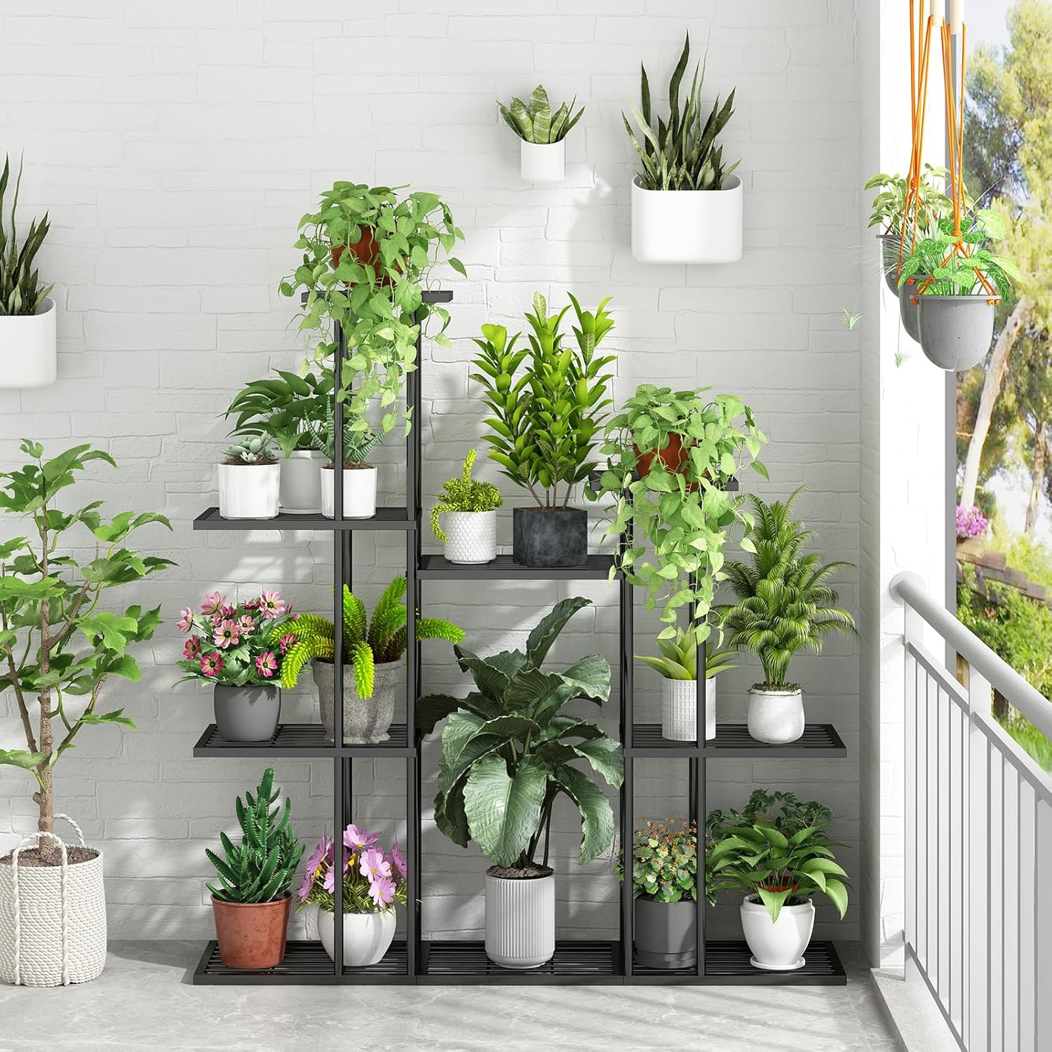 GILLAS Tiered Plant Stand Indoor, Outdoor Plant Shelf for Multiple ...